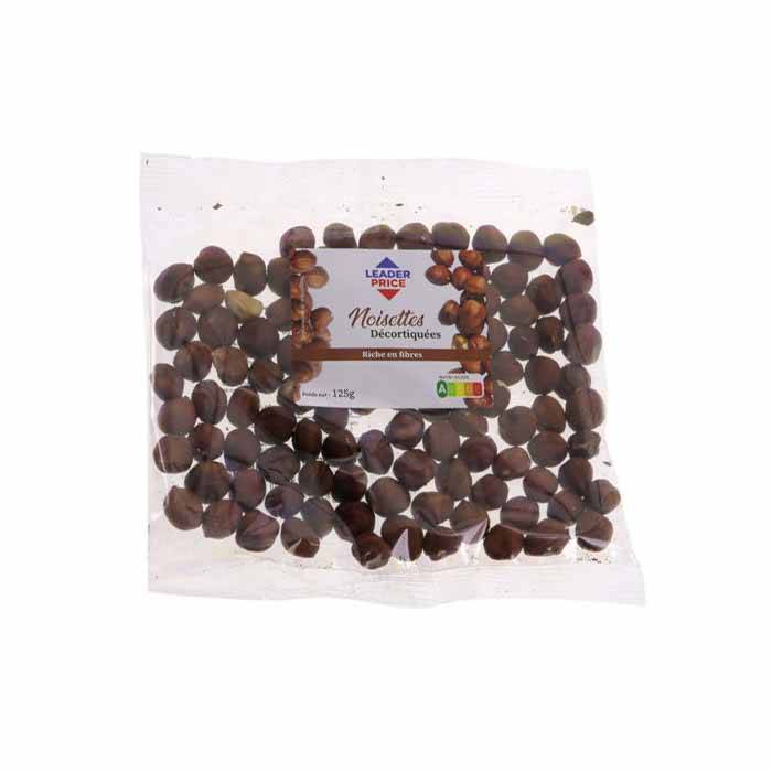 LEADER PRICE NOISETTES DECORTIQUEES 125G