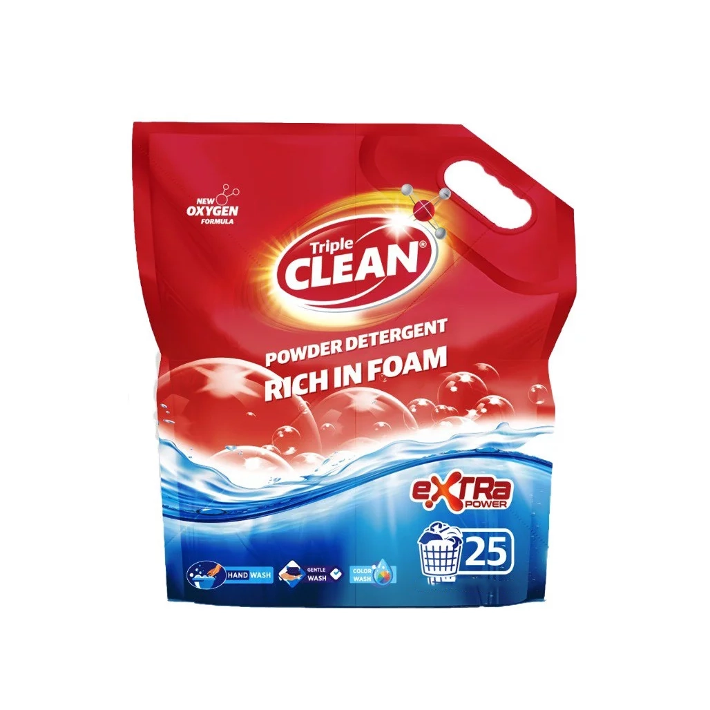 TRIPLE CLEAN POWDER DETERGENT RICH IN FOAM 1250G