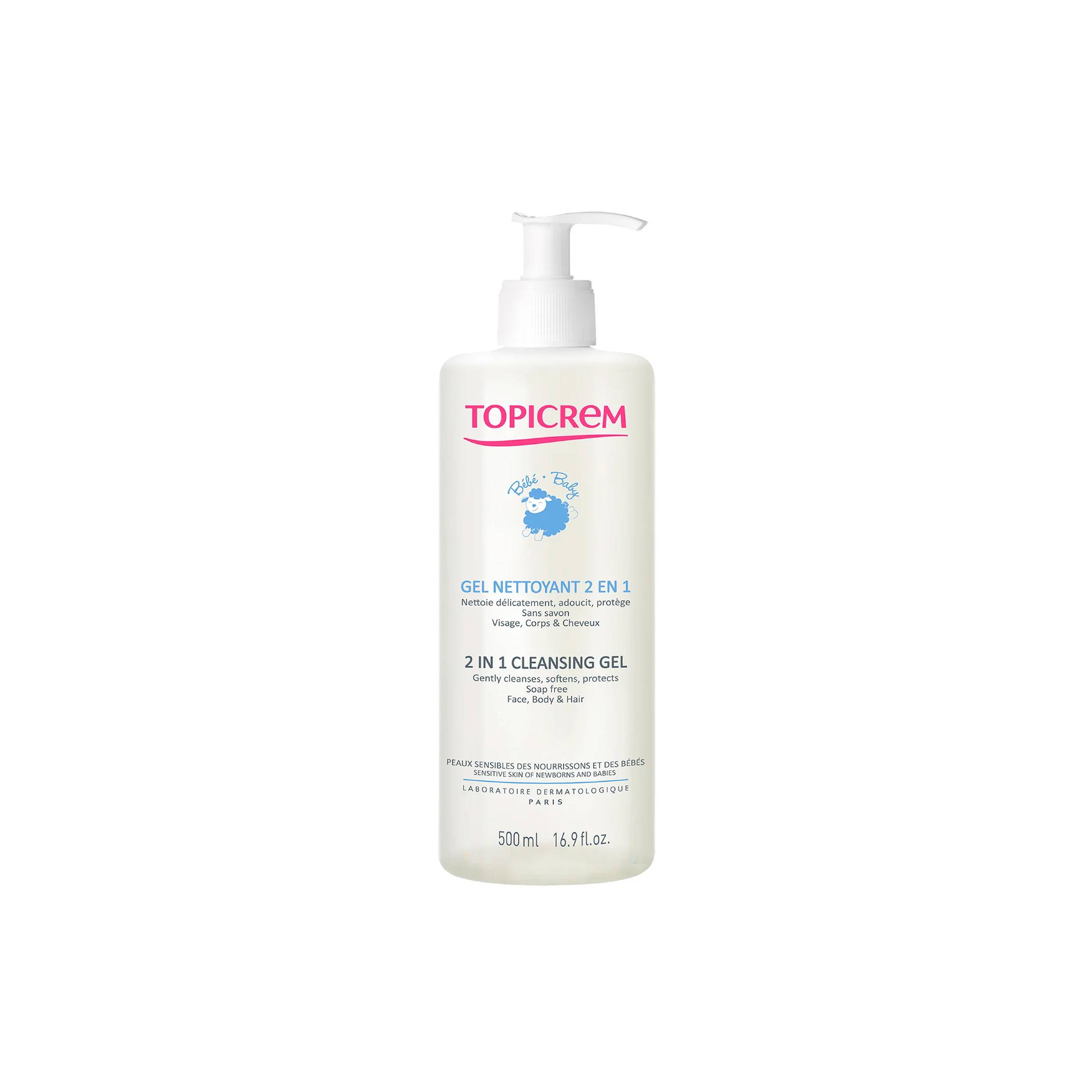 TOPICREM 2 IN 1 CLEANSING GEL 500ML