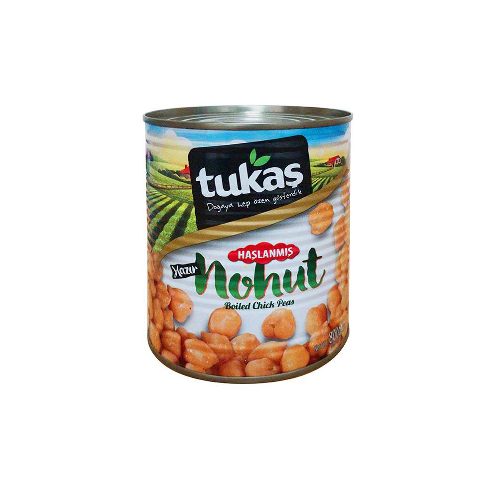 TUKAS HASLANMIS NOHUT BOILED CHICKPEAS 800G