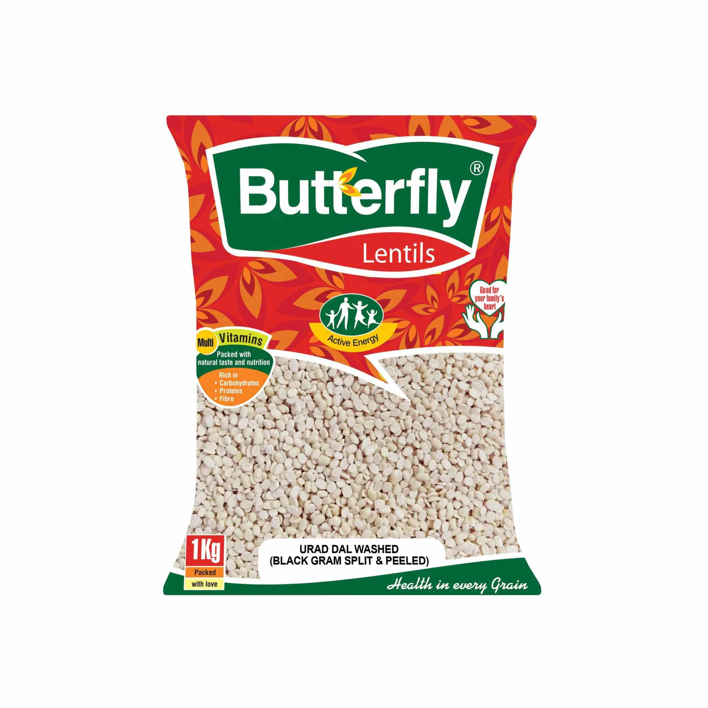 BUTTERFLY LENTILS URAD DAL WASHED 1KG