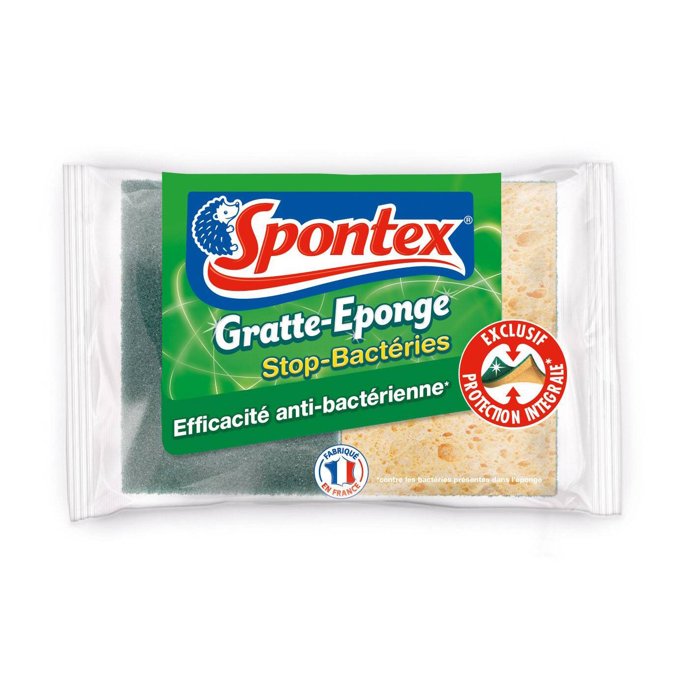 SPONTEX 2 GRATTE EPONGE STOP BACTERIES