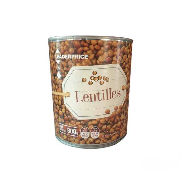 LEADER PRICE LENTILLES PREPARES 800G