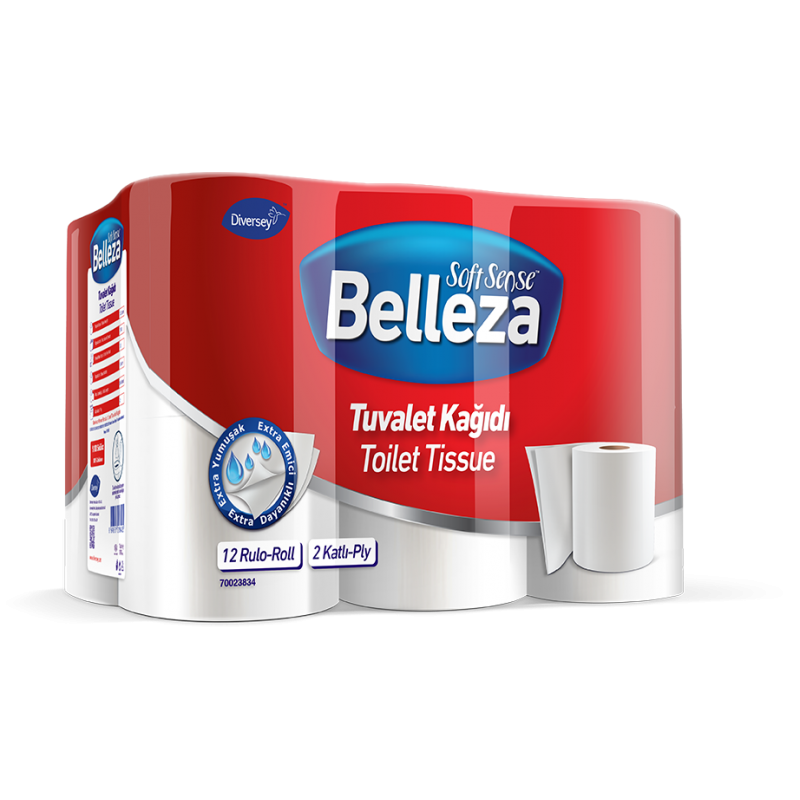 BELLEZA SOFT SENSE TOILET PAPER 12 ROLLS