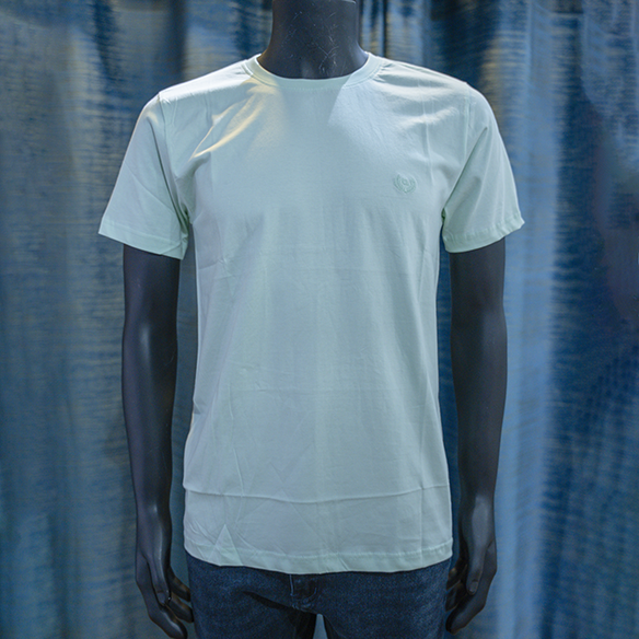 Plain Short-sleeve Crew Neck T-shirt.