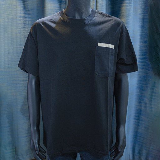 Chest Pocket Black Short-Sleeve T-shirt