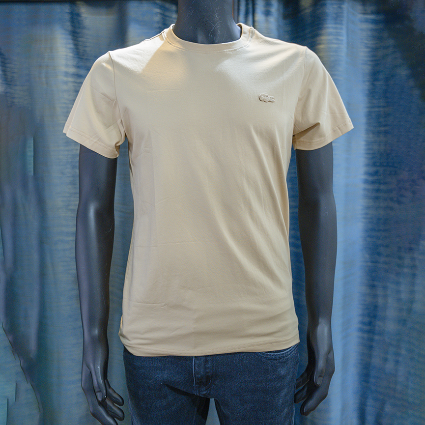 Plain Short-Sleeve Light Tan T-shirt