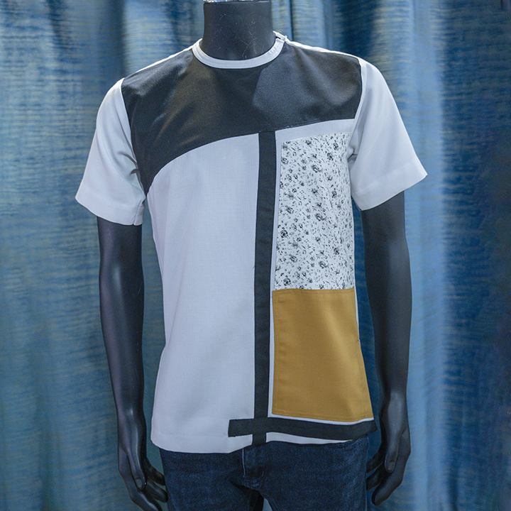 Geometric Color-Block Patchwork Shirt - Berwa Mentality