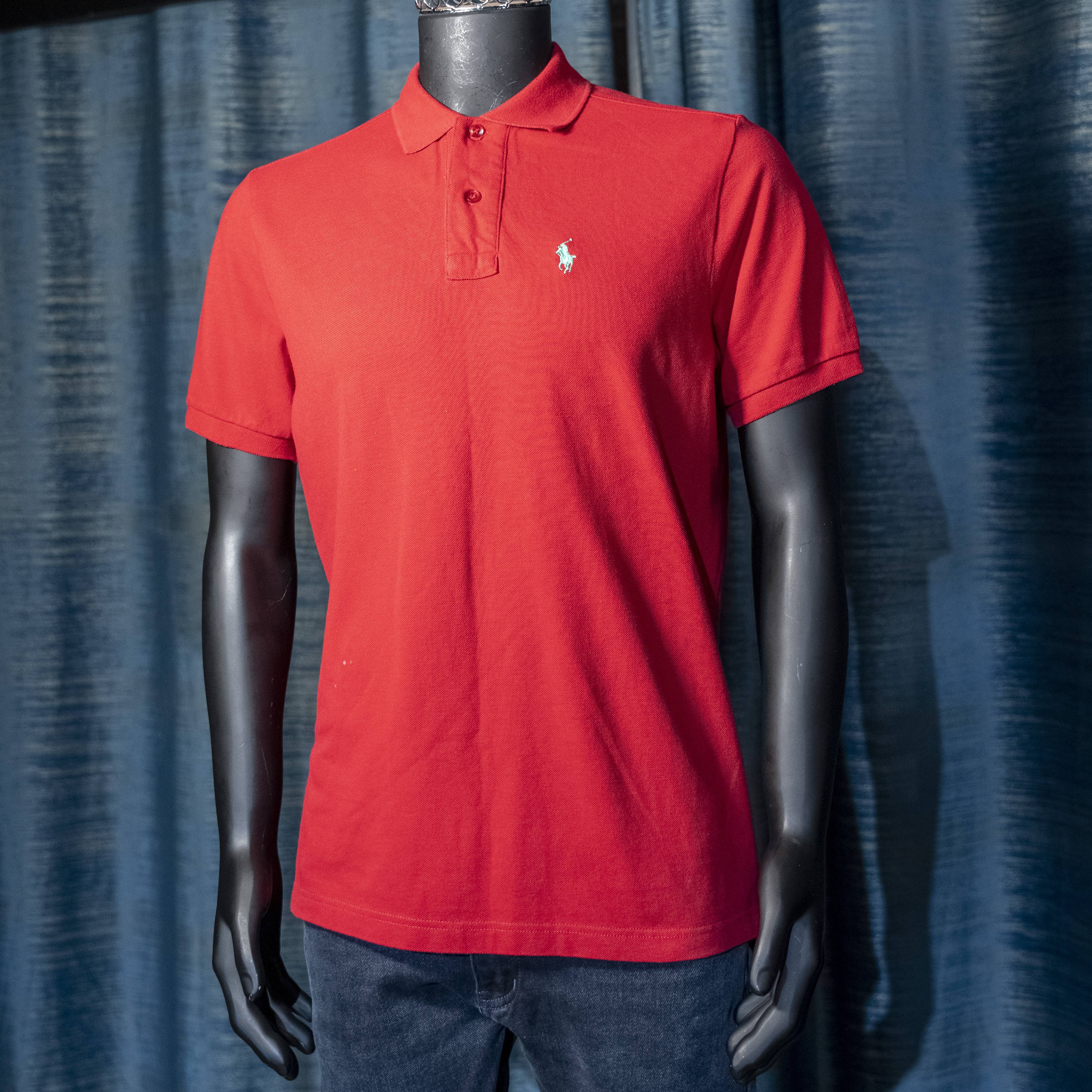 Men's Classic Red Polo Short Sleeve T-Shirt