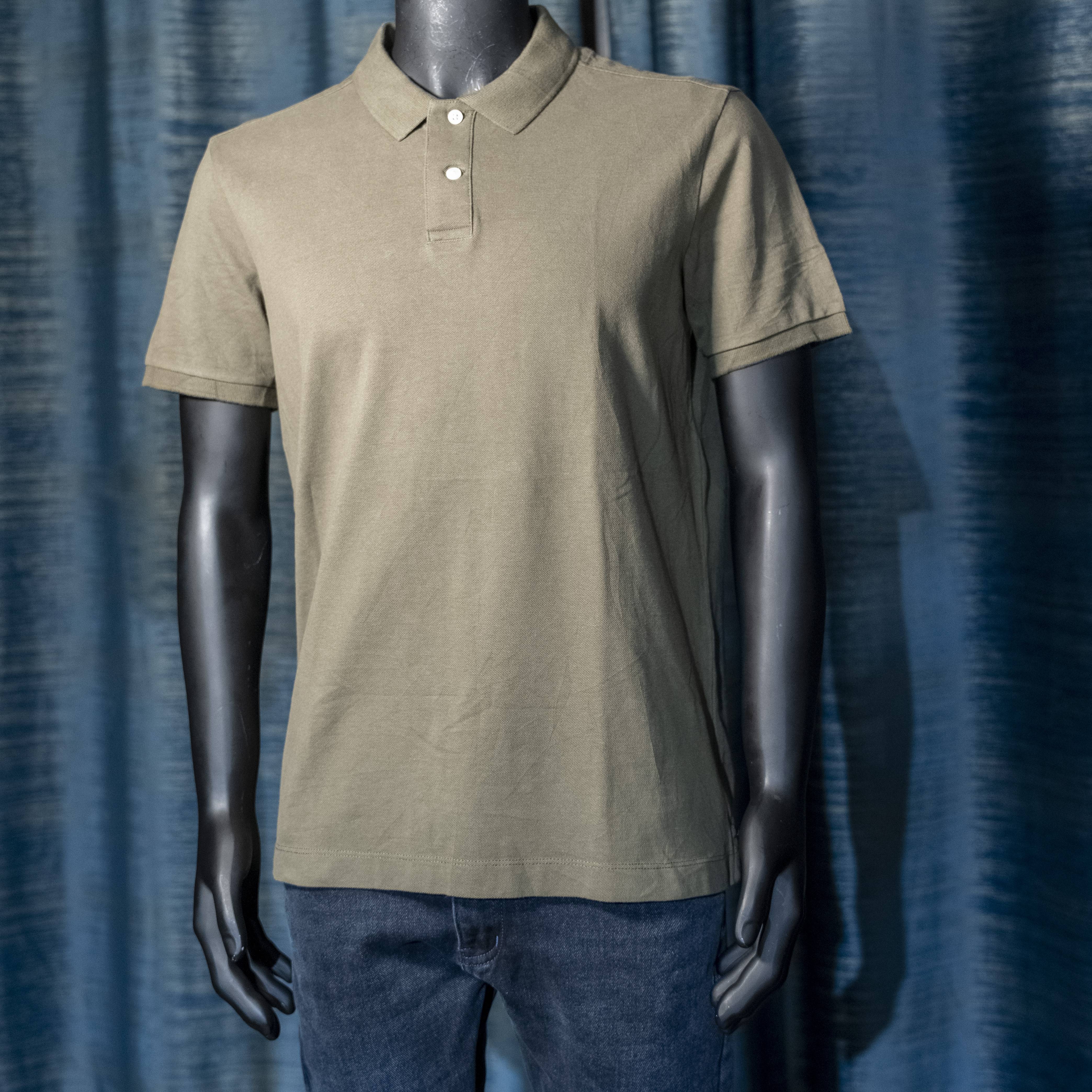 Men's Olive Green Basic Short Sleeve T-Shirt