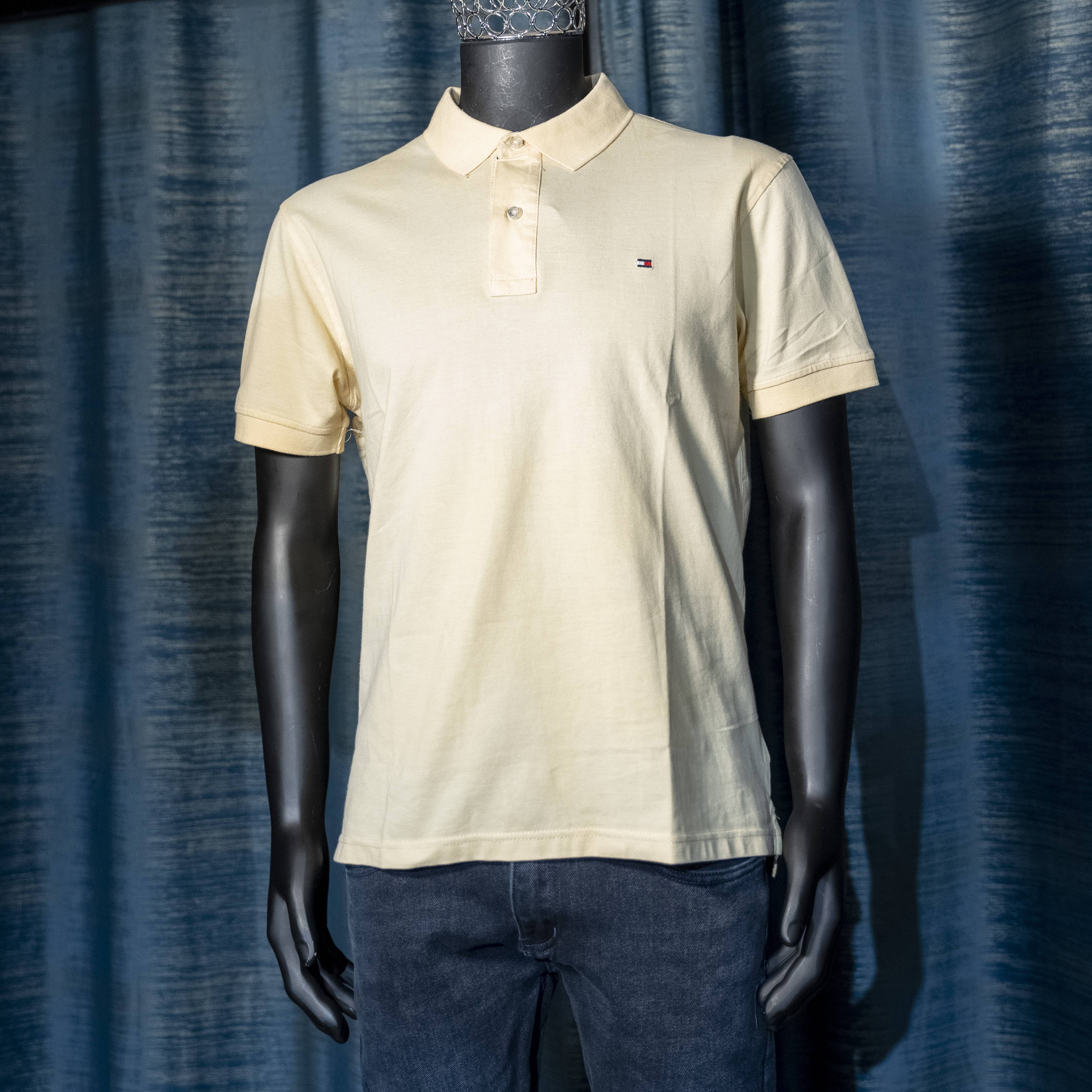 Men's Pale Yellow Short Sleeve T-Shirt