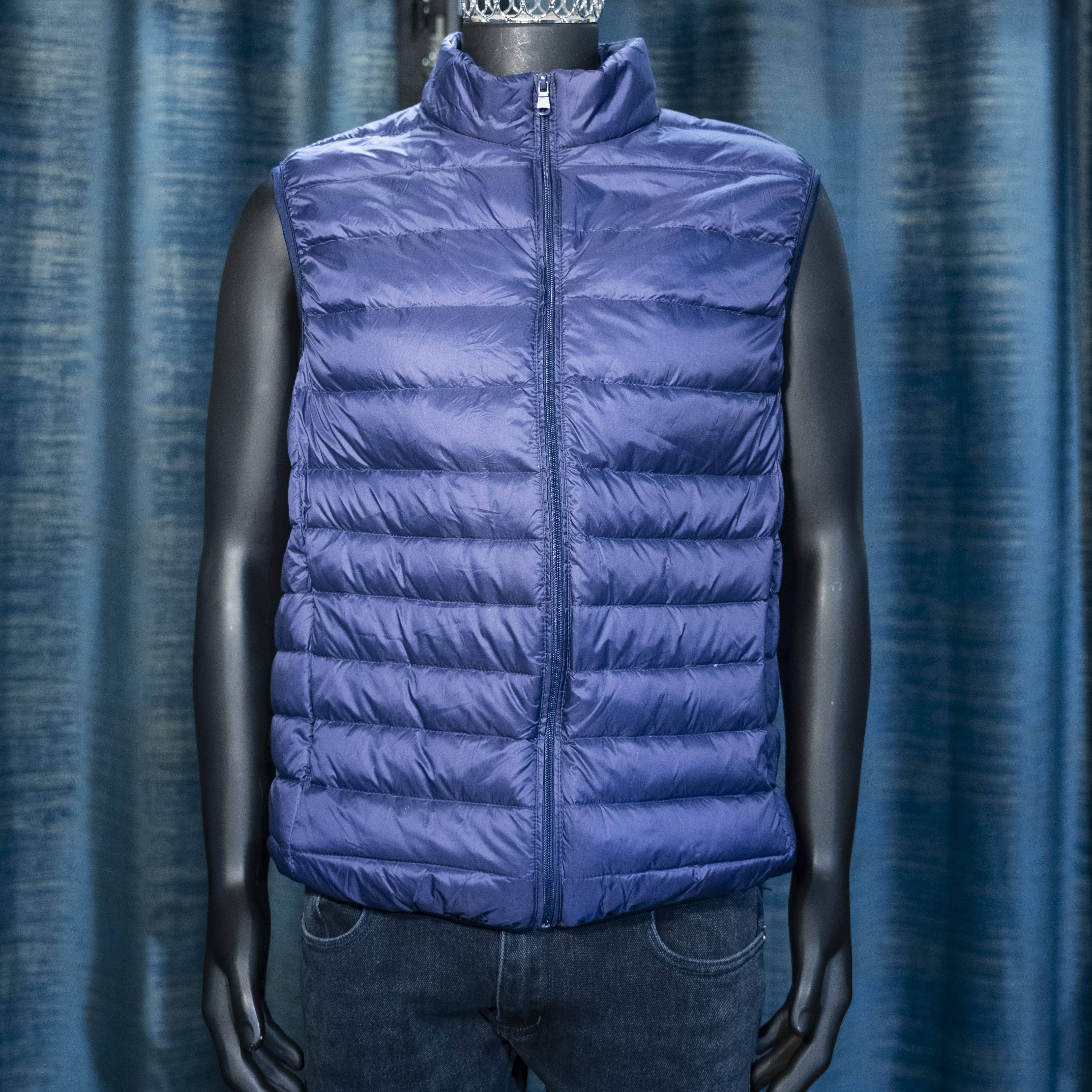 Men's Blue Quilted Puffer Vest