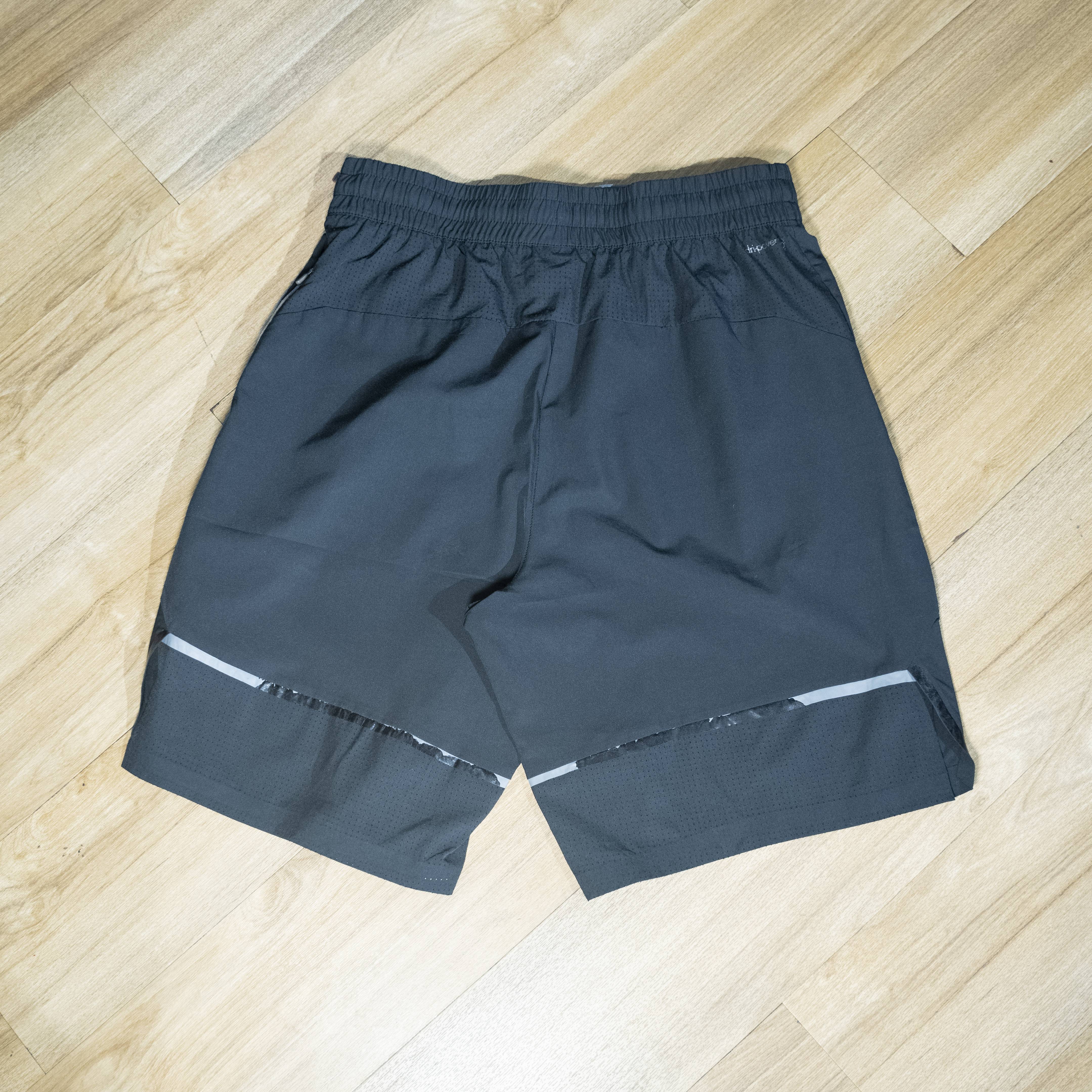 Men's Dark Gray Reflective Athletic Shorts