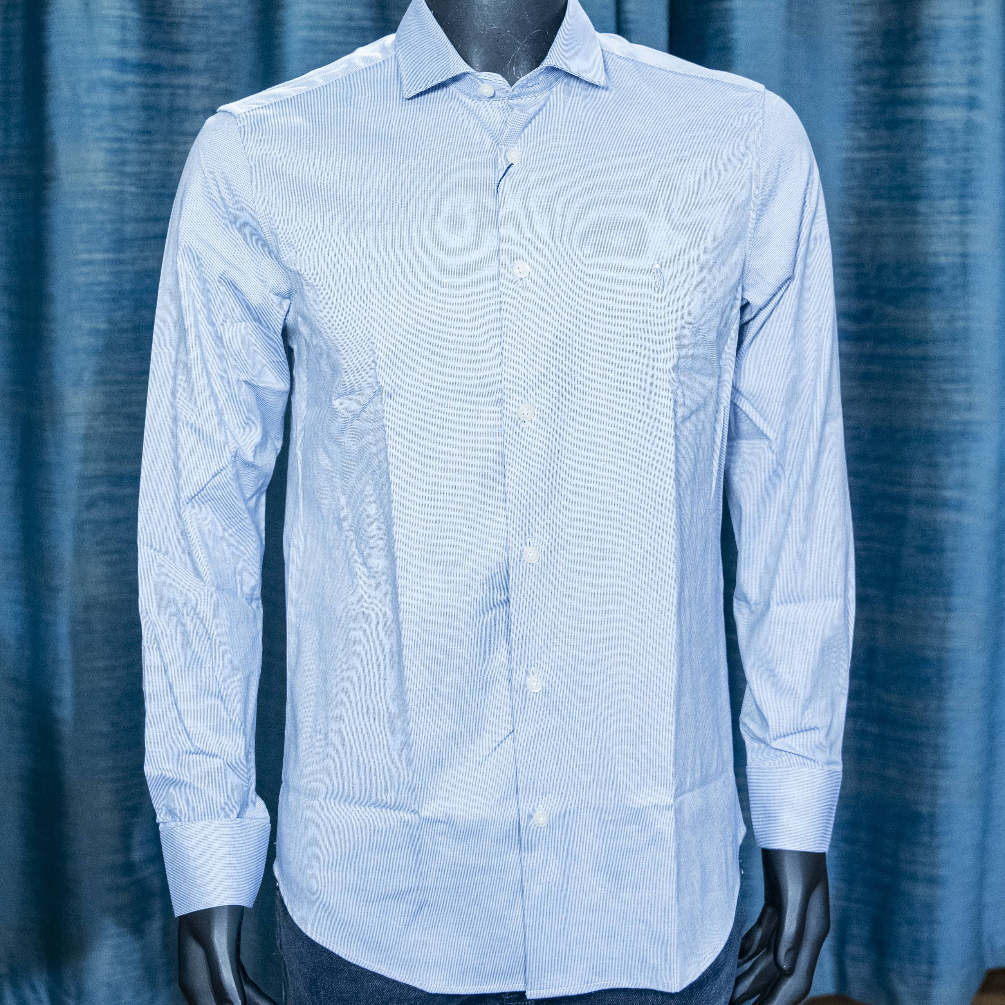 Men's Light Blue Long Sleeve Oxford Shirt