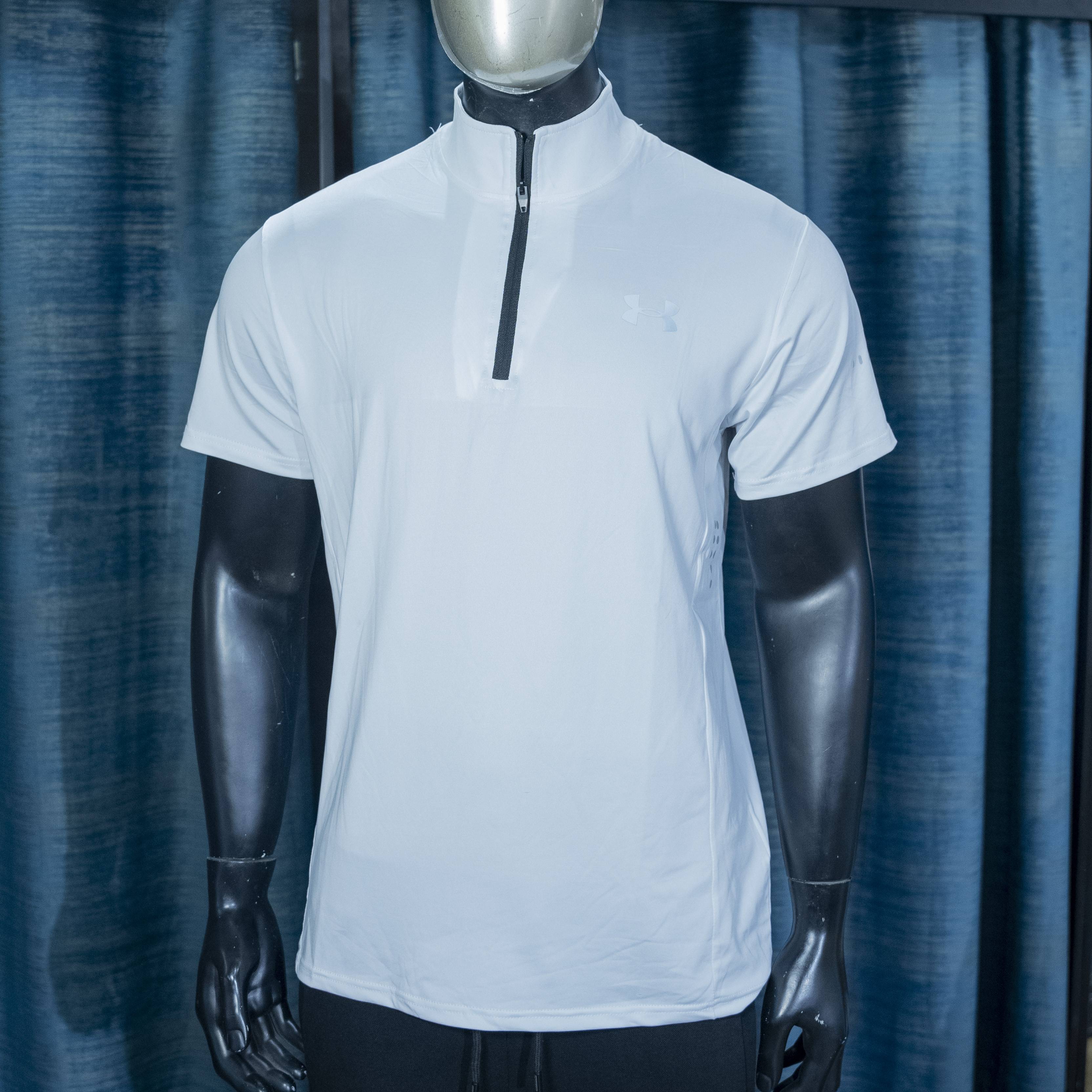 Under Armour White Quarter-Zip Performance Shirt