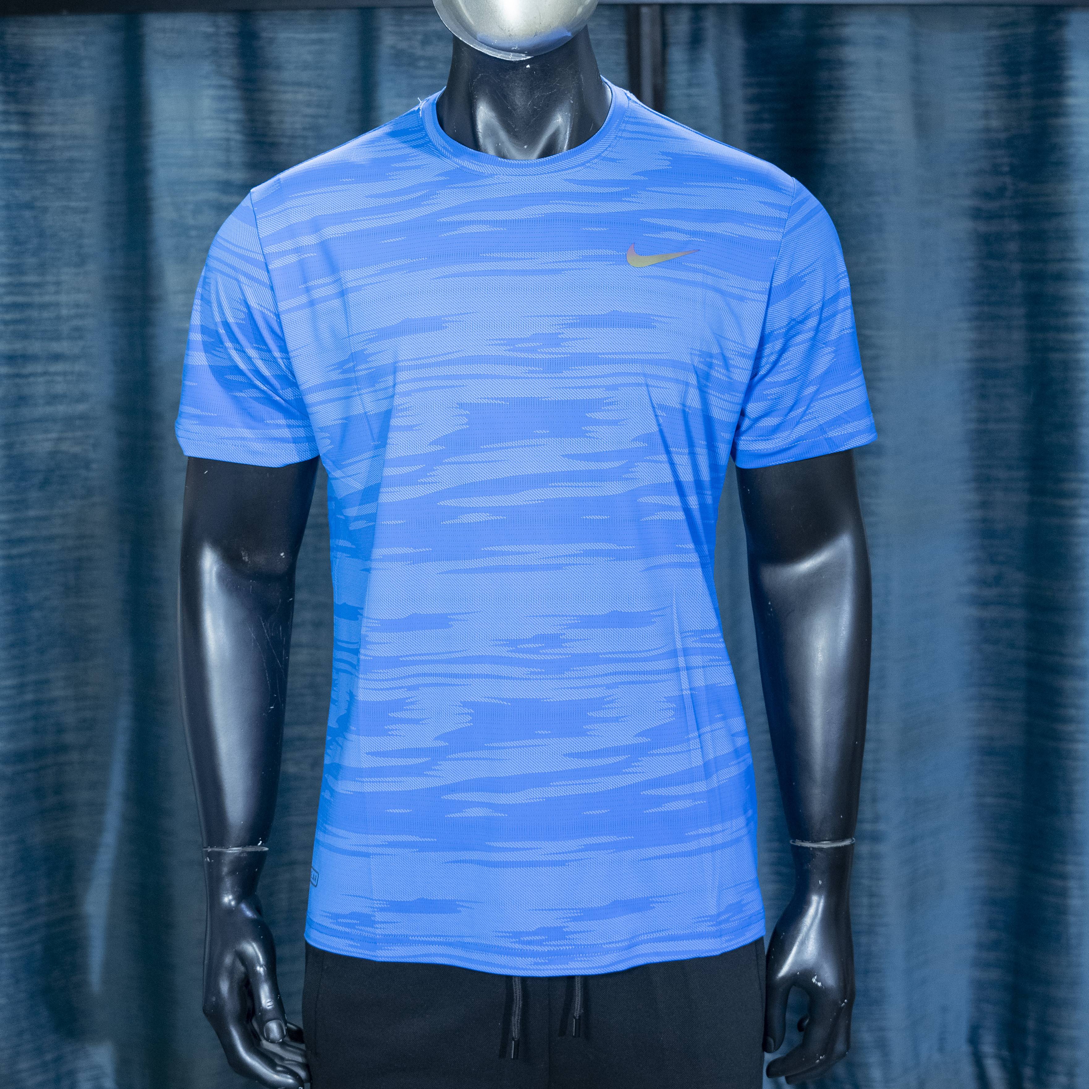 Nike Blue Camo Performance T-Shirt.