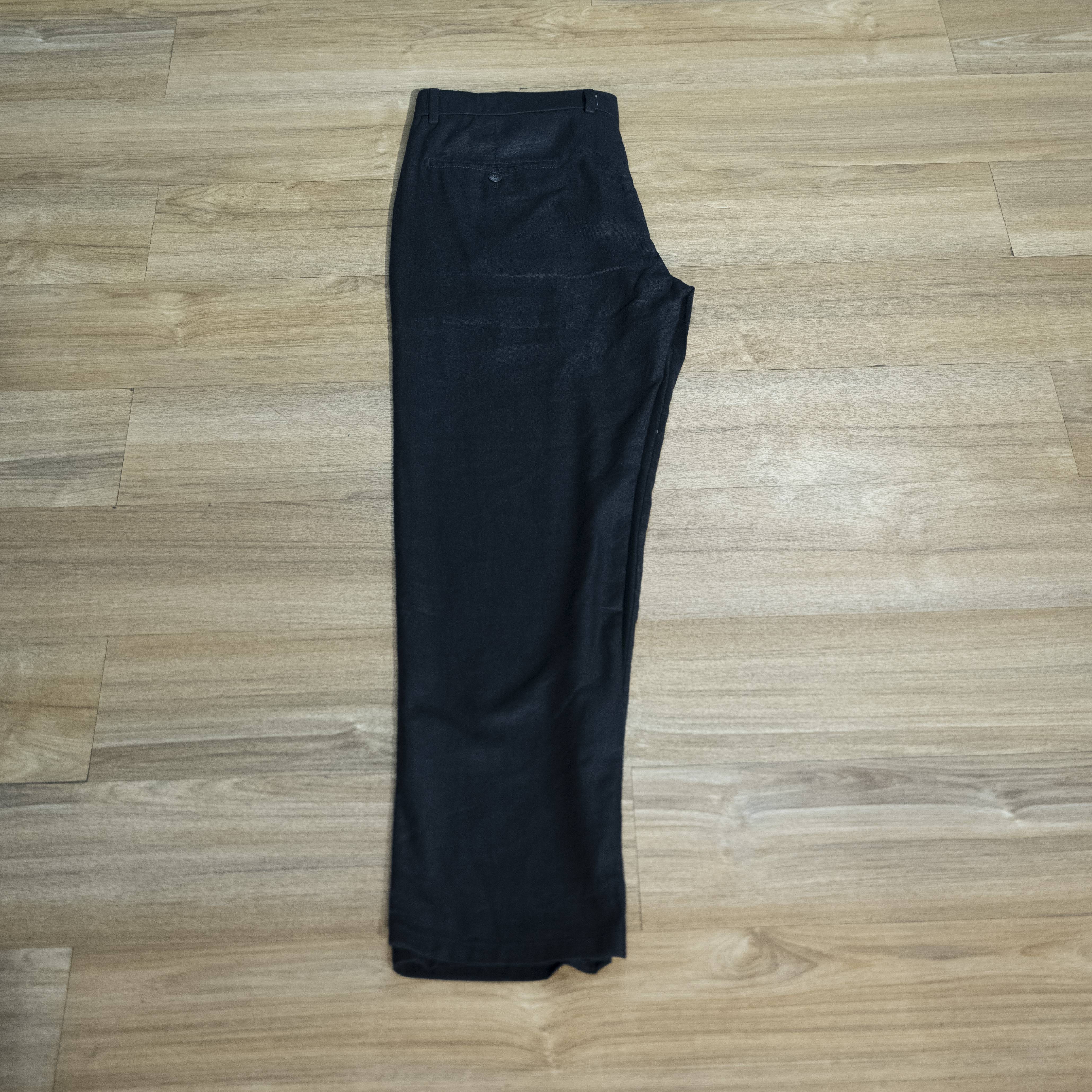 Men's Black Slim-Fit Dress Pants