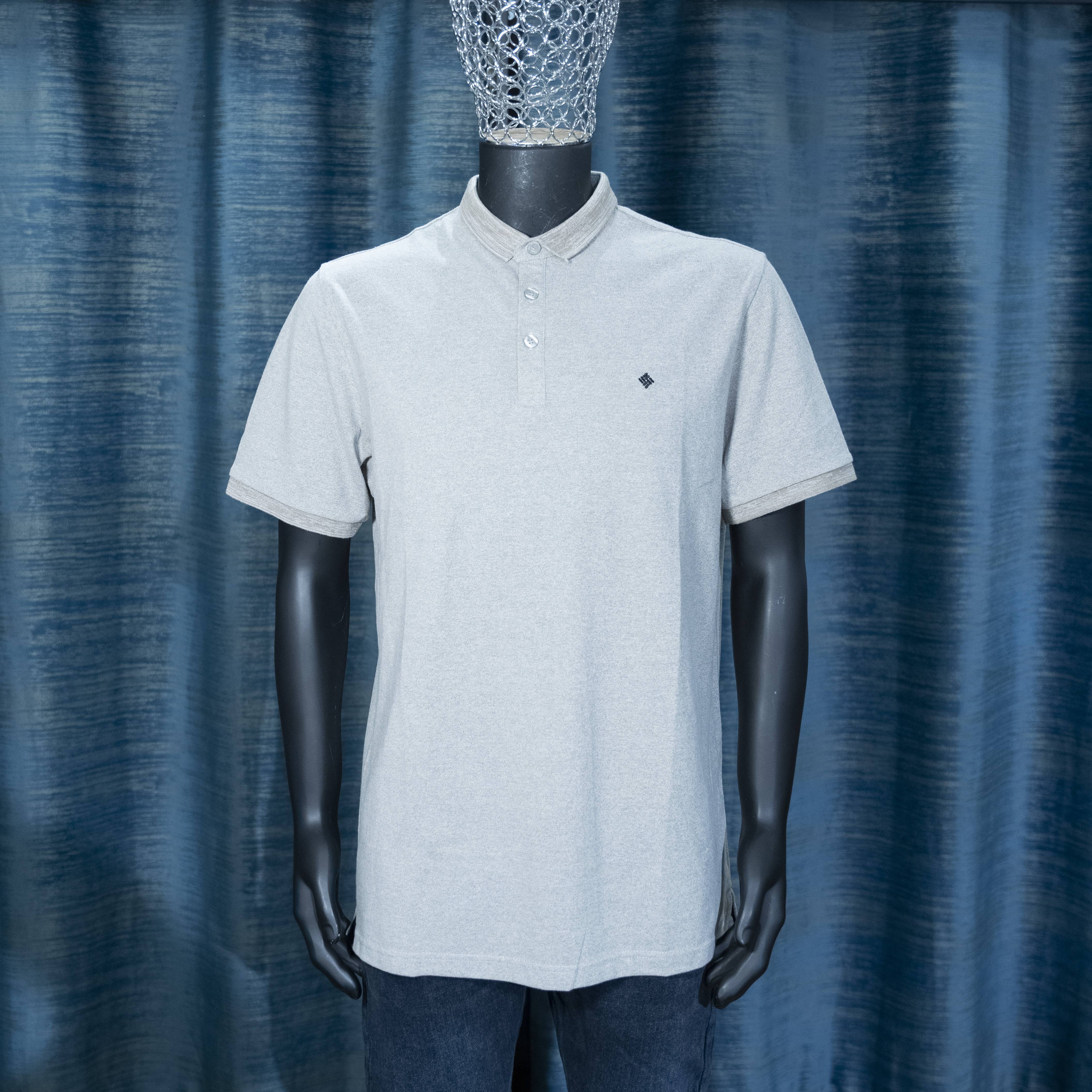 Men's Light Grey Short-Sleeve Shirt