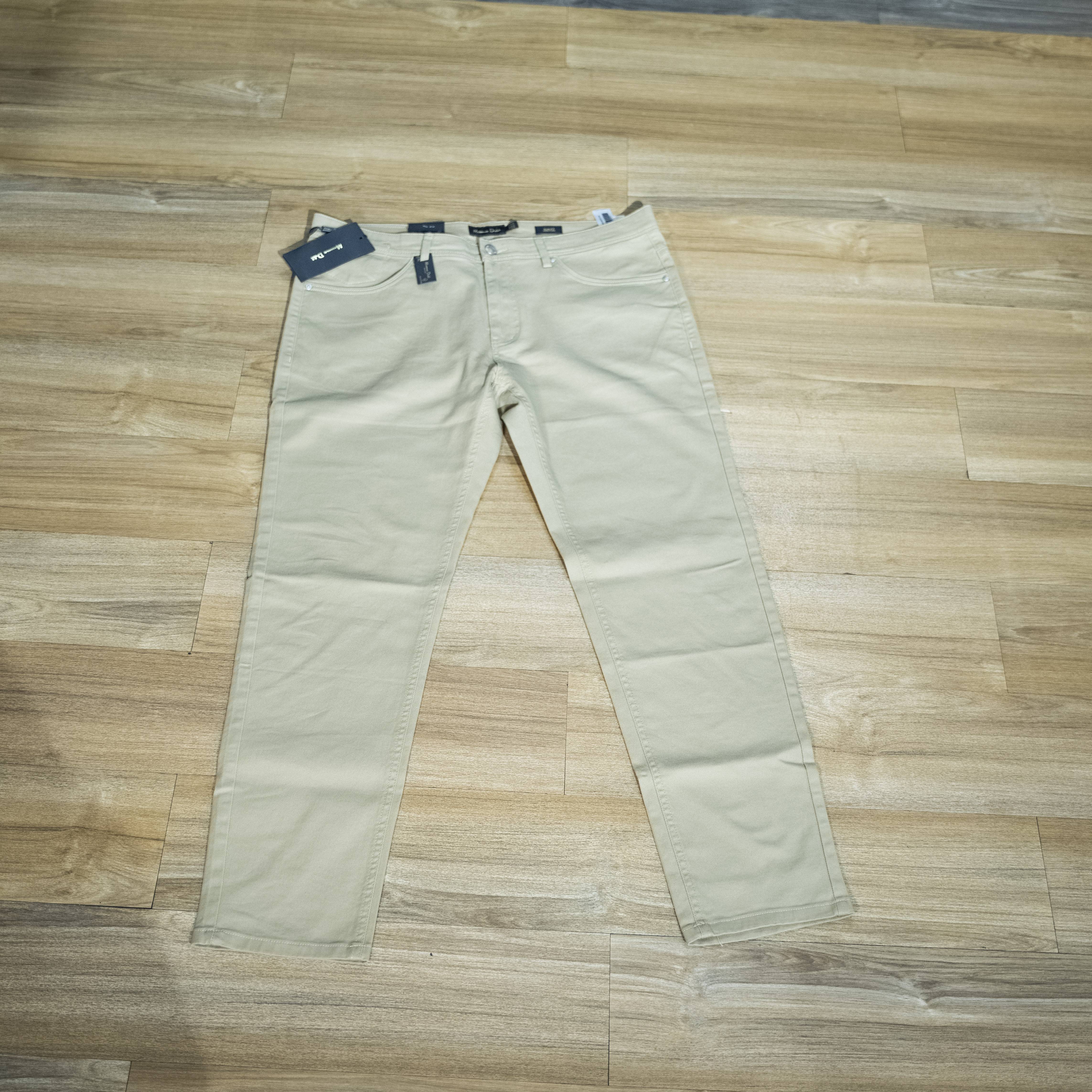 Men's Beige Slim-Fit Chinos