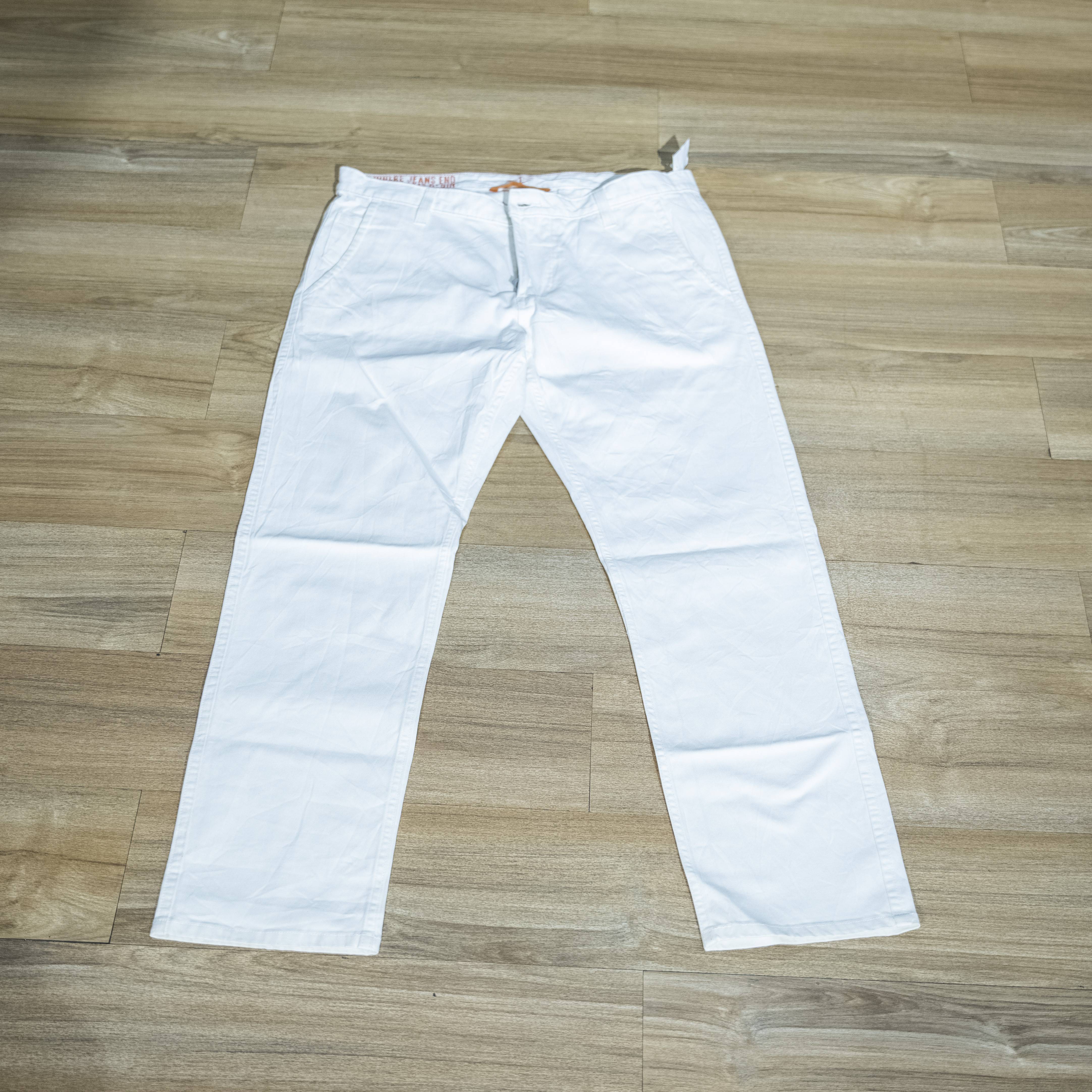 Men's White Straight-Fit Chinos