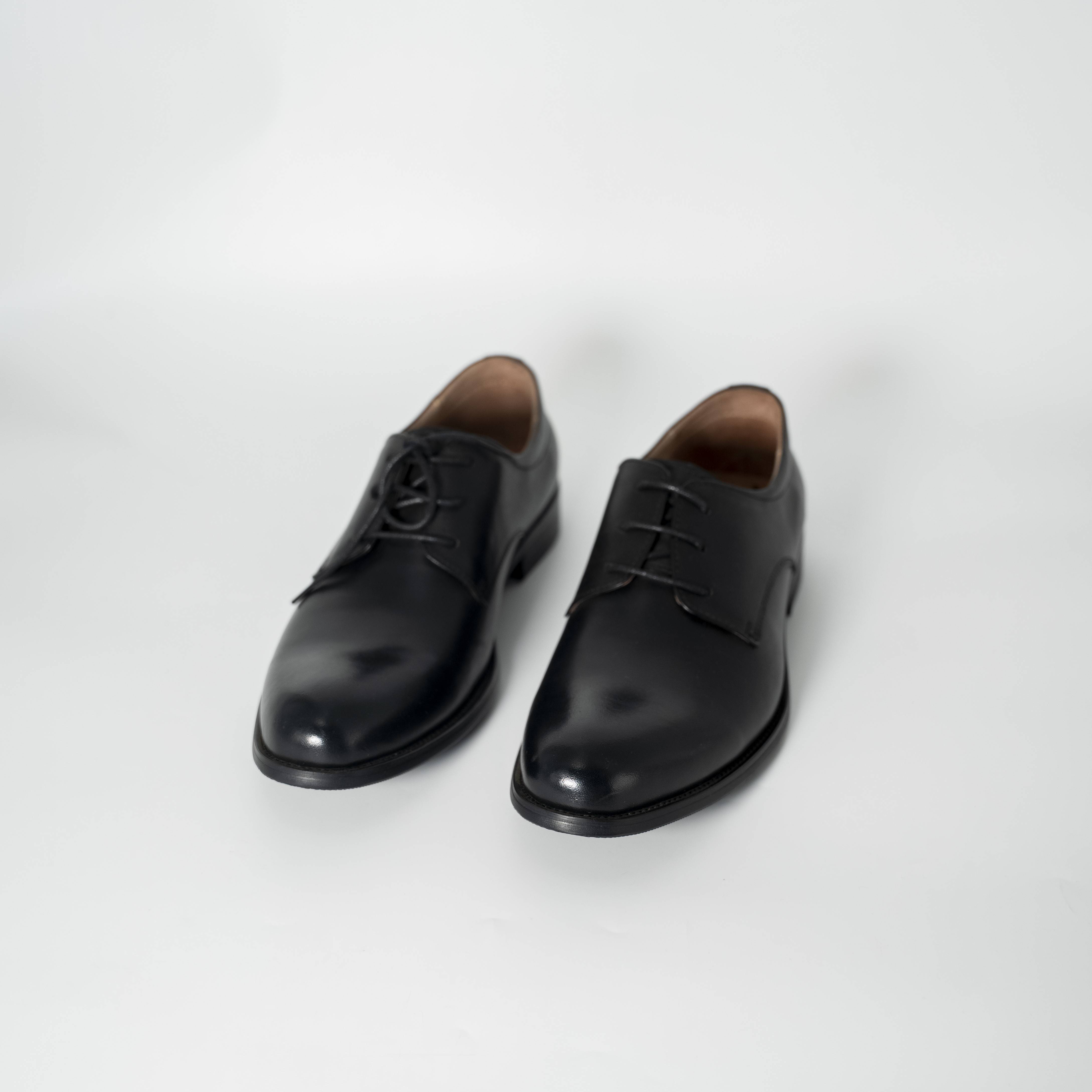 Men's Black Leather Derby Shoes