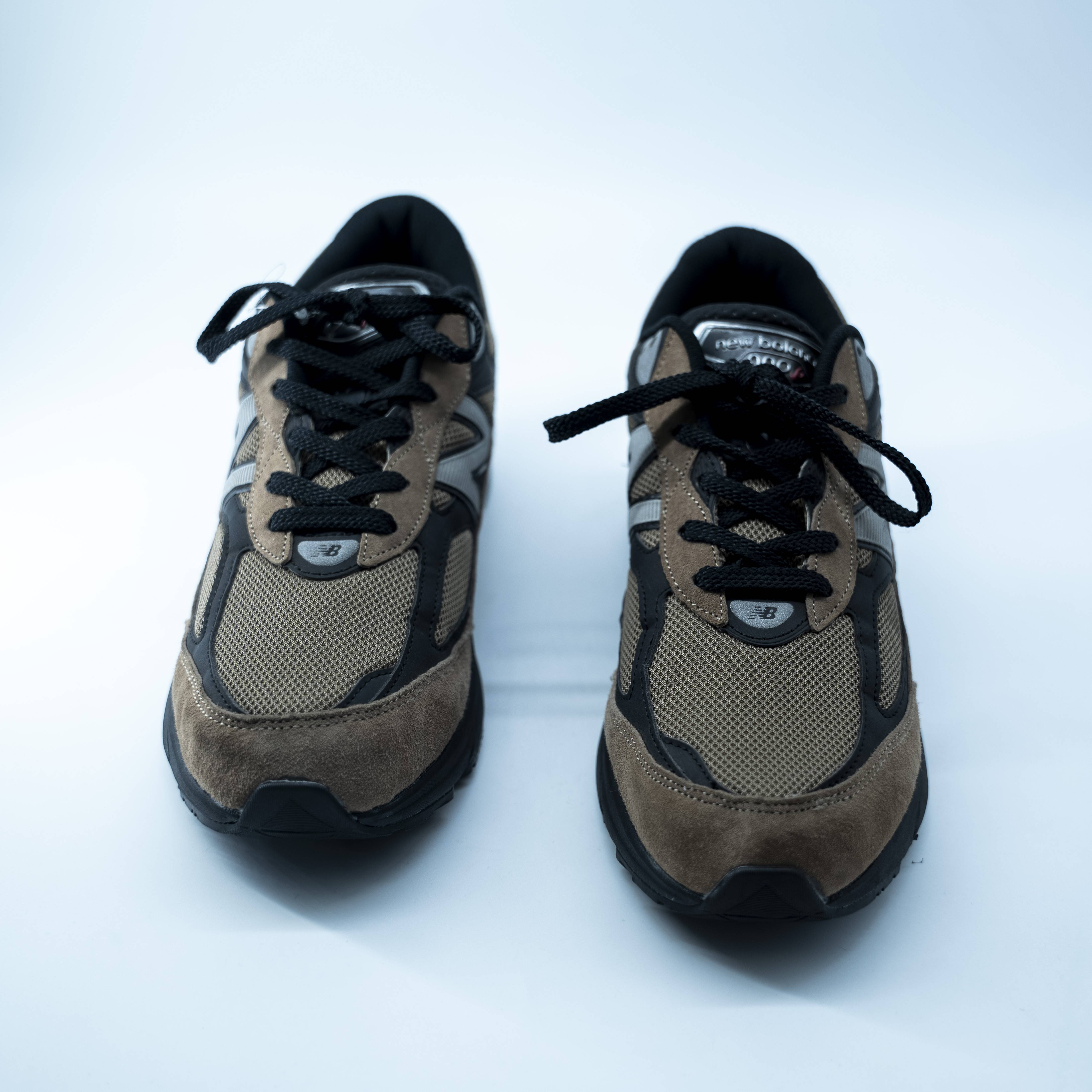 New Balance Tan and Black Trail Sneakers