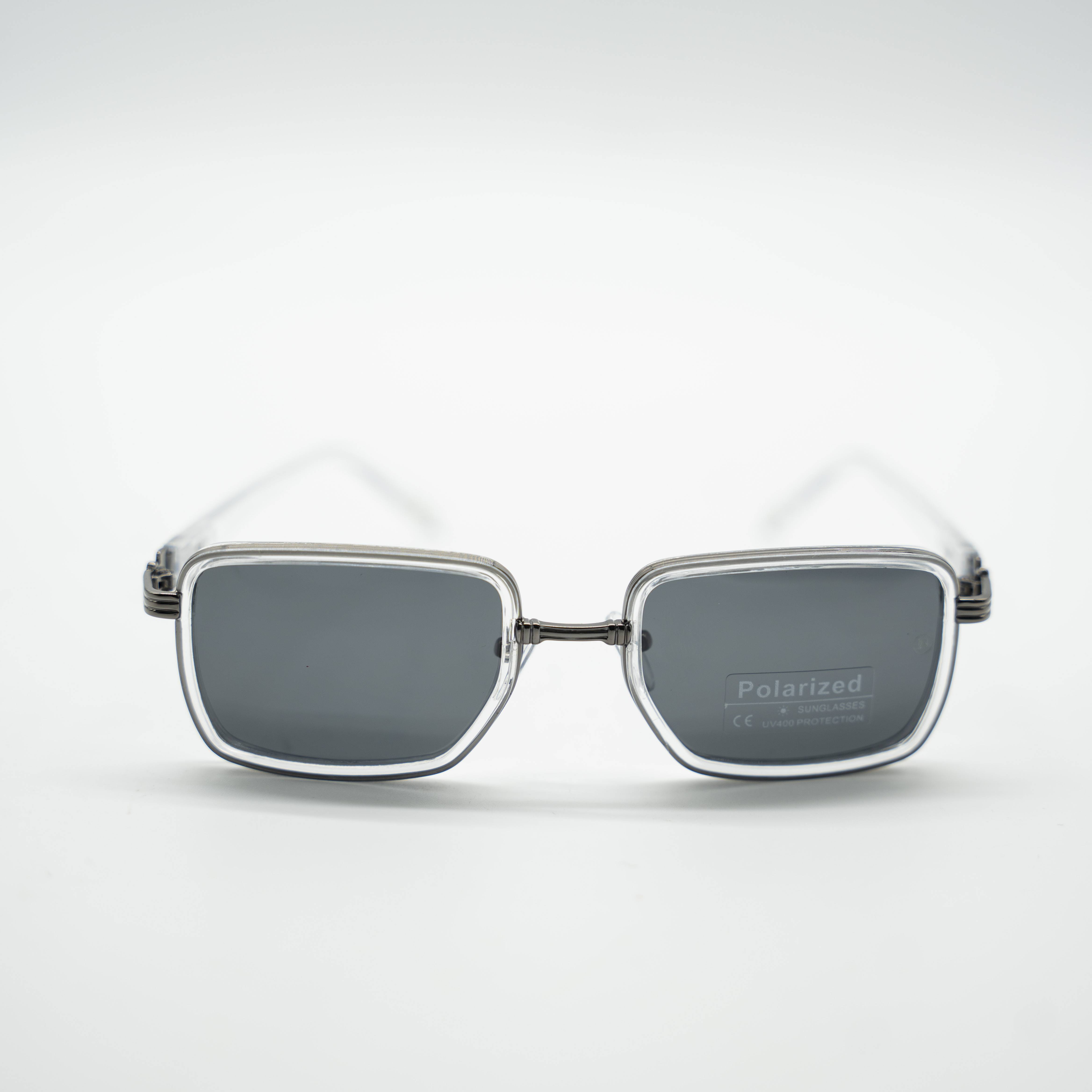 Polarized Silver Frame Square Sunglasses