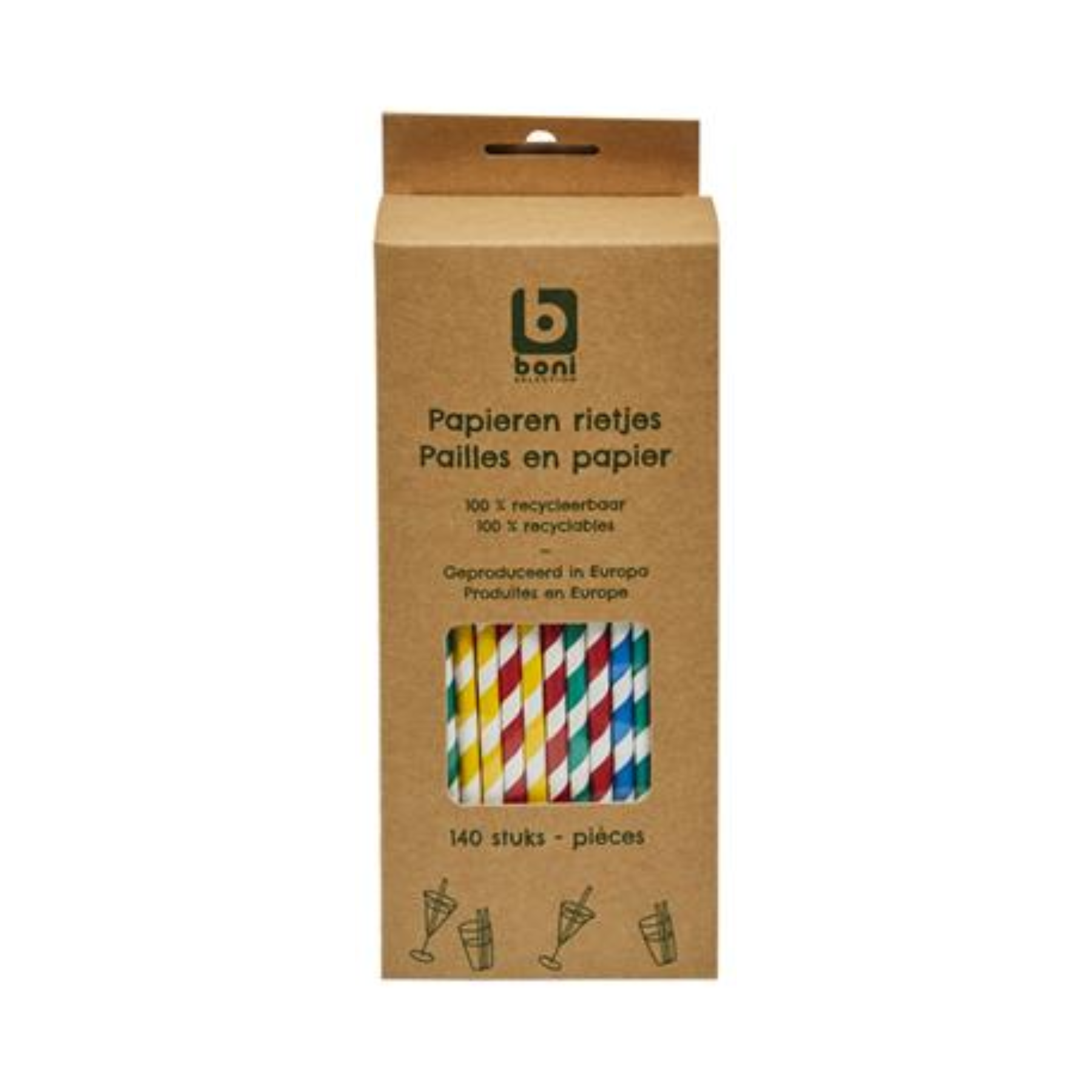 Boni Selection Straw Paper 140pcs white