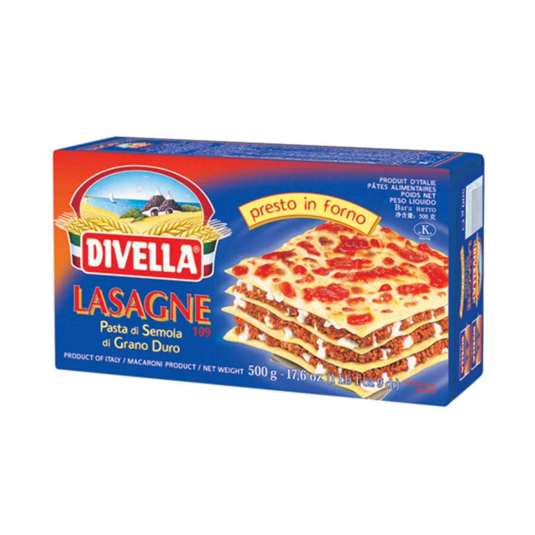 DIVELLA LASAGNE PASTA DI SEMOLA DI GRANO DURO