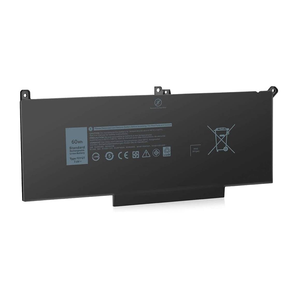 7.6V 60Wh Type F3YGT Battery For Dell Latitude Laptop 7480 7490