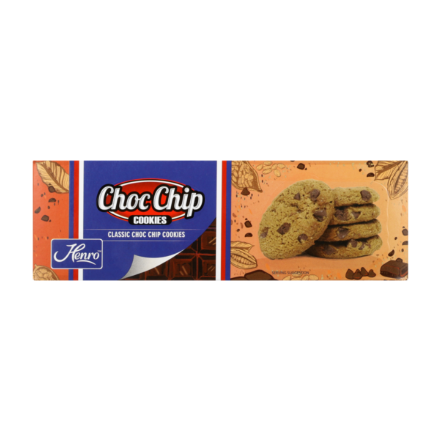 Henro Choc Chip cookies milk