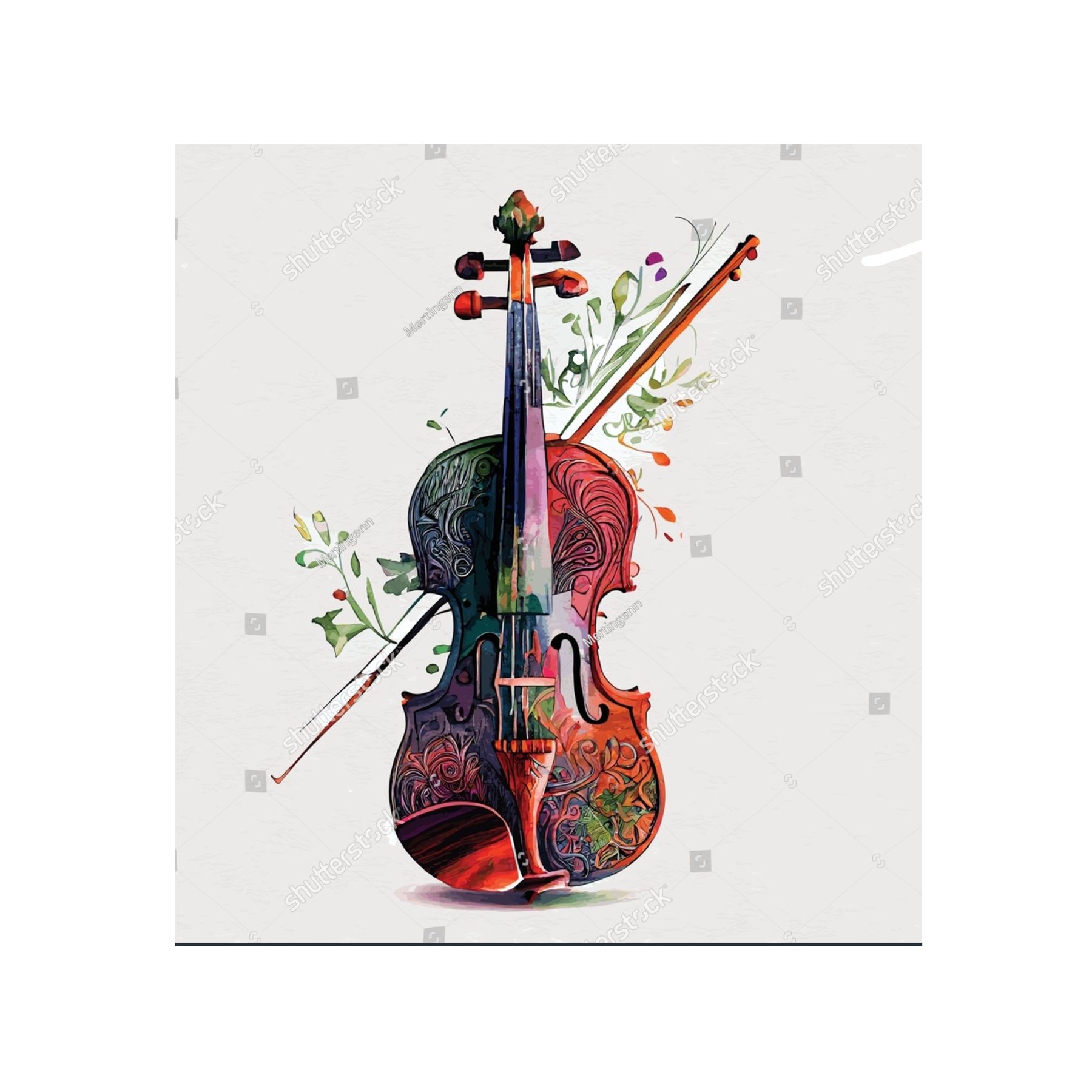 Beautiful Melody Violin Art