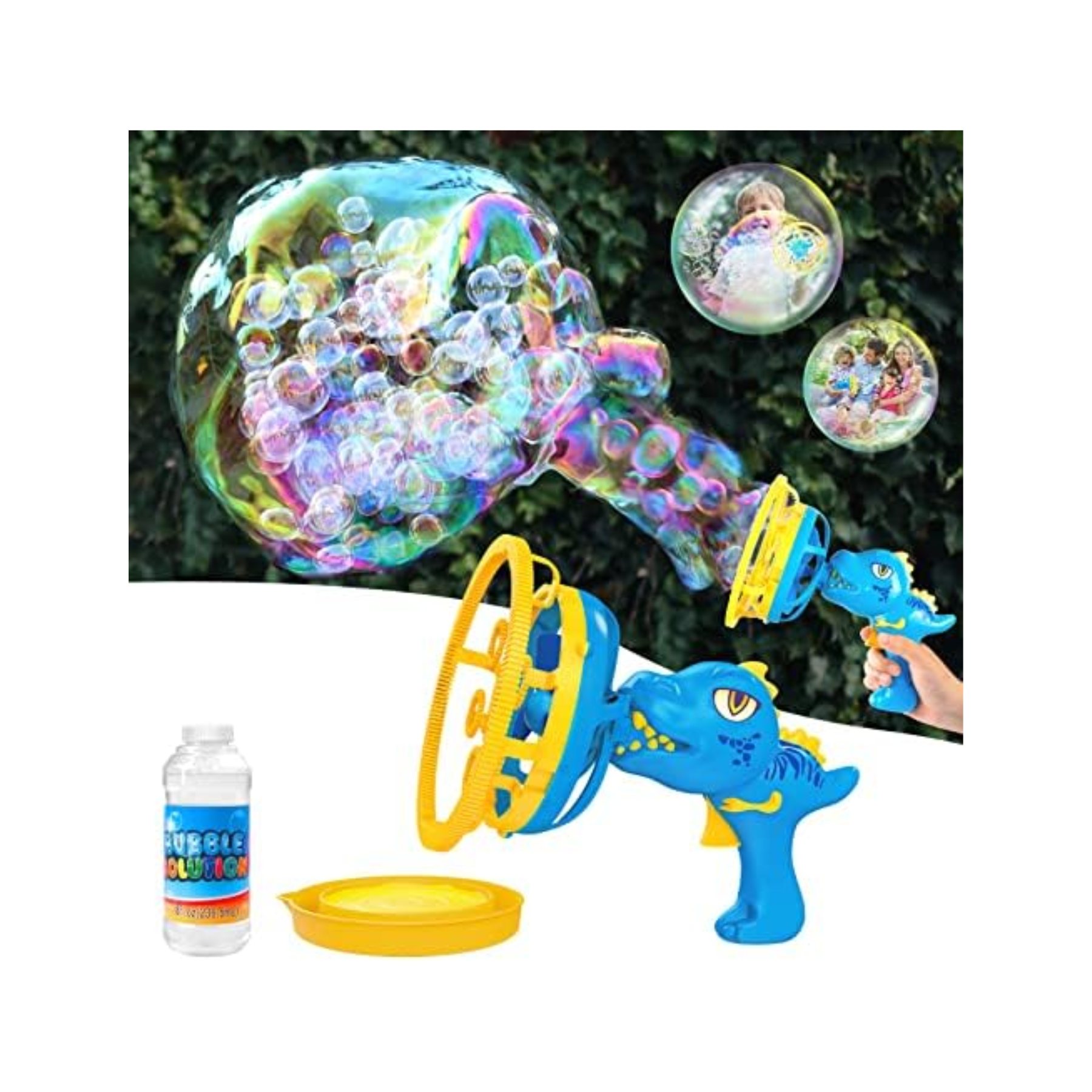 Dinosaur colorful bubble water A