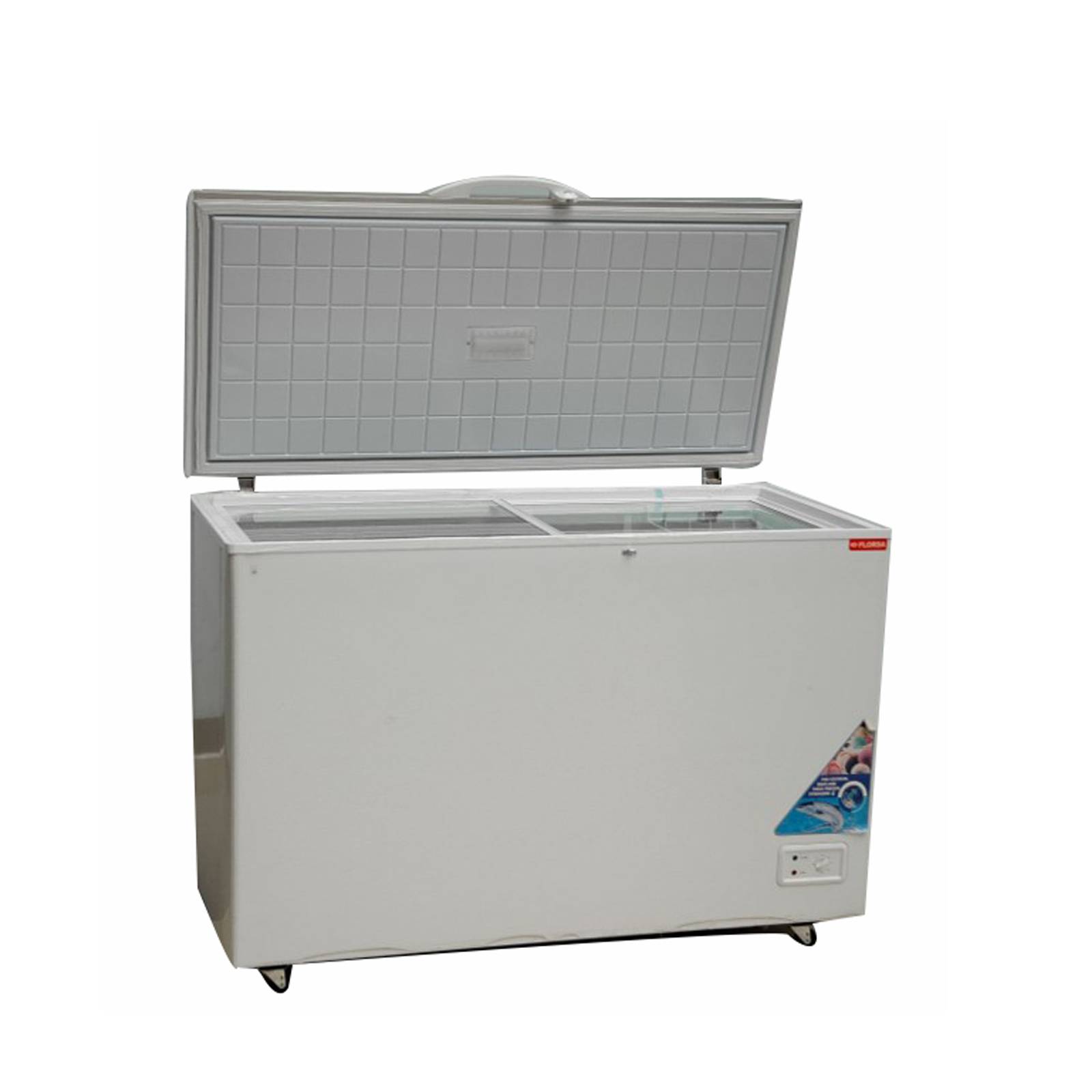 FLORSA chest Freezer with direct cooling system,350ltrs