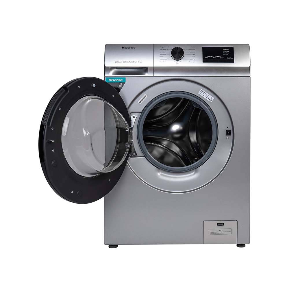 HISENSE WASHING MACHINE WWFVB-6010MS 6KG FRONT LOAD WASHING MACHINE SILVER