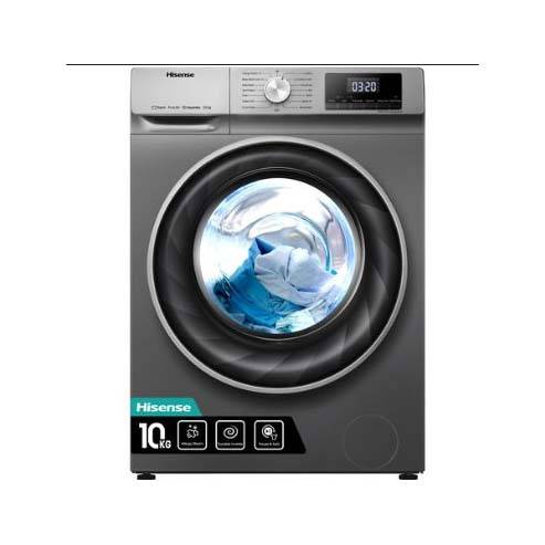 HISENSE WASHING MACHINE WWFVB6010MS 10KG FRONT LOAD WASHING MACHINE SILVER