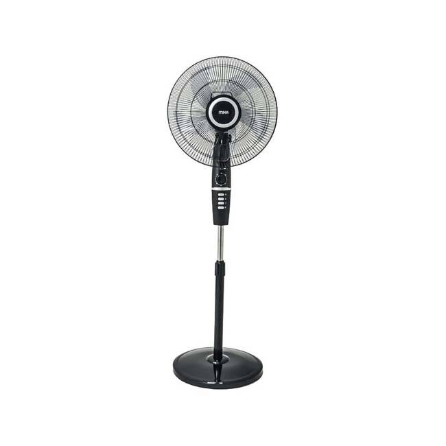 MIKA Stand Fan, 16", Black & Silver MFS1626BS