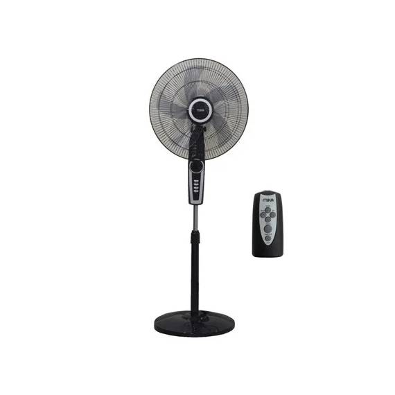 MIKA Stand Fan, 18", With Remote, Black & Silver MFS1832RBS