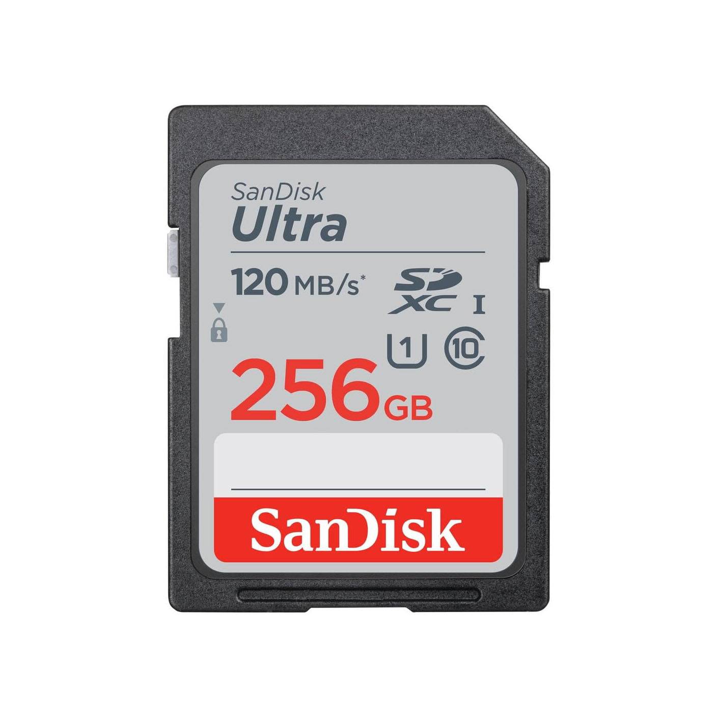 SANDISK Ultra SDXC UHS-I Card 256GB Speed Up To 120MB Per Sec For Camera