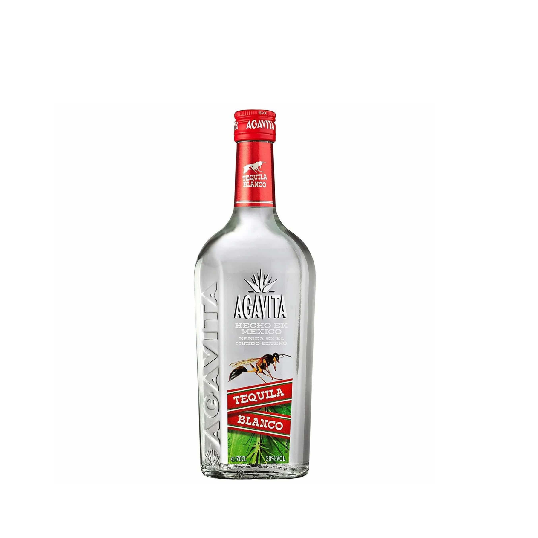 AGAVITA HECHO MEXICO BEBIDA EN EIZ MUNDO ENTERO TEQUILA BLANCO e70CL 38%VOL