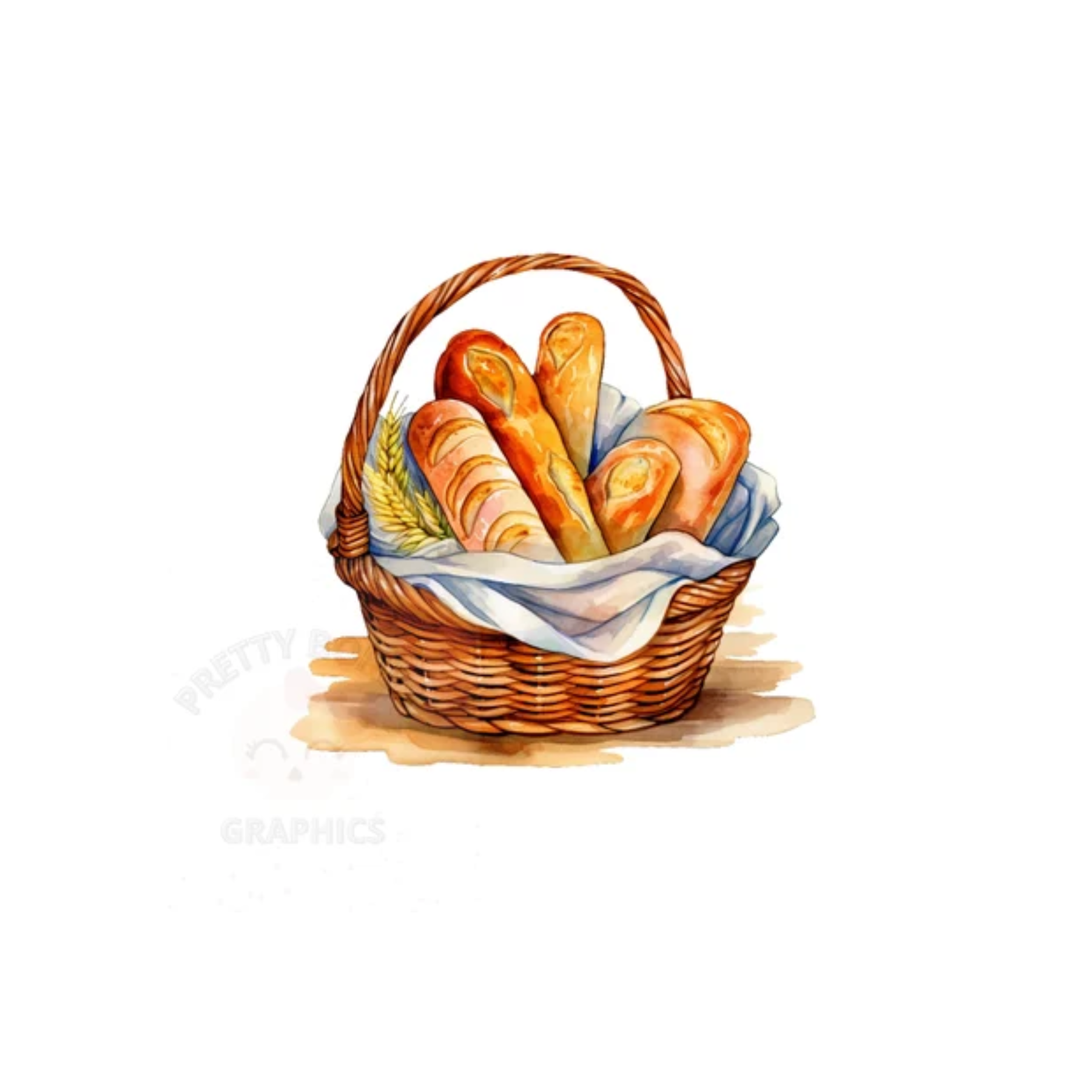 Wooden Bread Basket Art A41