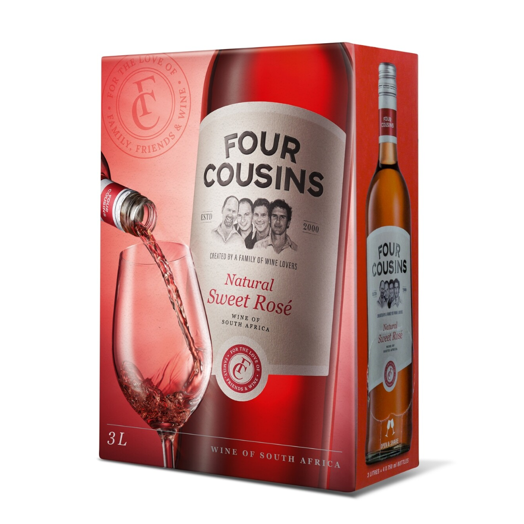 FOUR COUSINS NATURAL SWEET ROSE - 4 x 3L