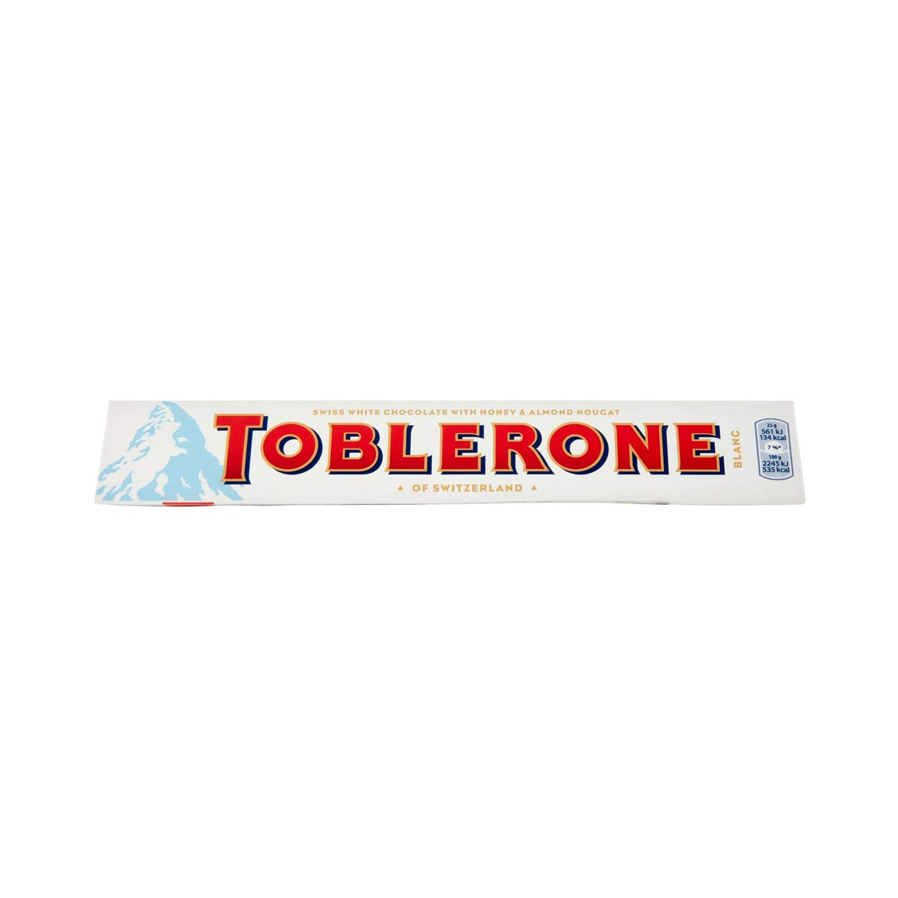 Toblerone, swiss white chocolate with honey & almond nougat, 100 g