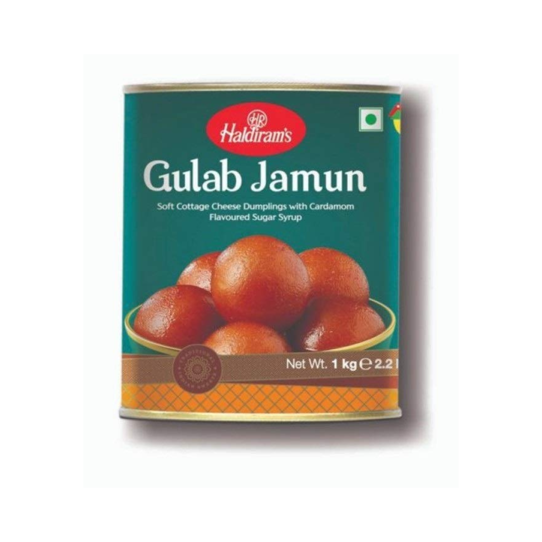 Haldiram's Gulab Jamun Cheese curd dumplings with cardamom Flavoured sugar Syrup