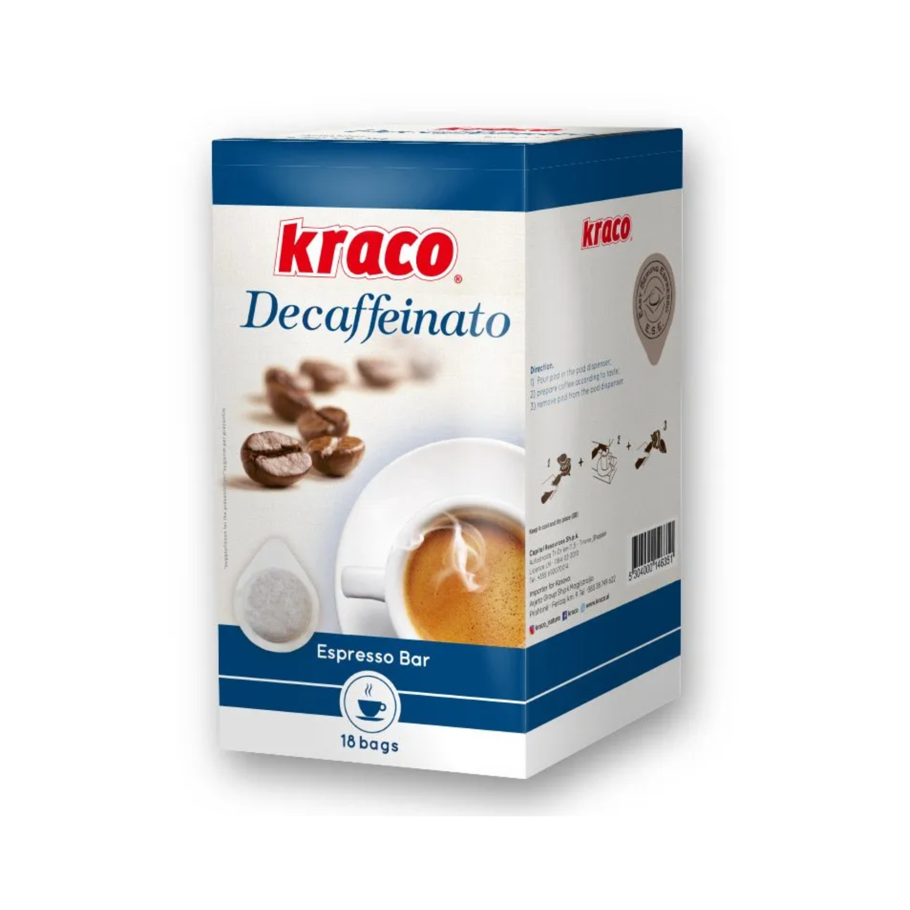 Kraco Dekafeinato, Ekspress Bar, 18 bustina