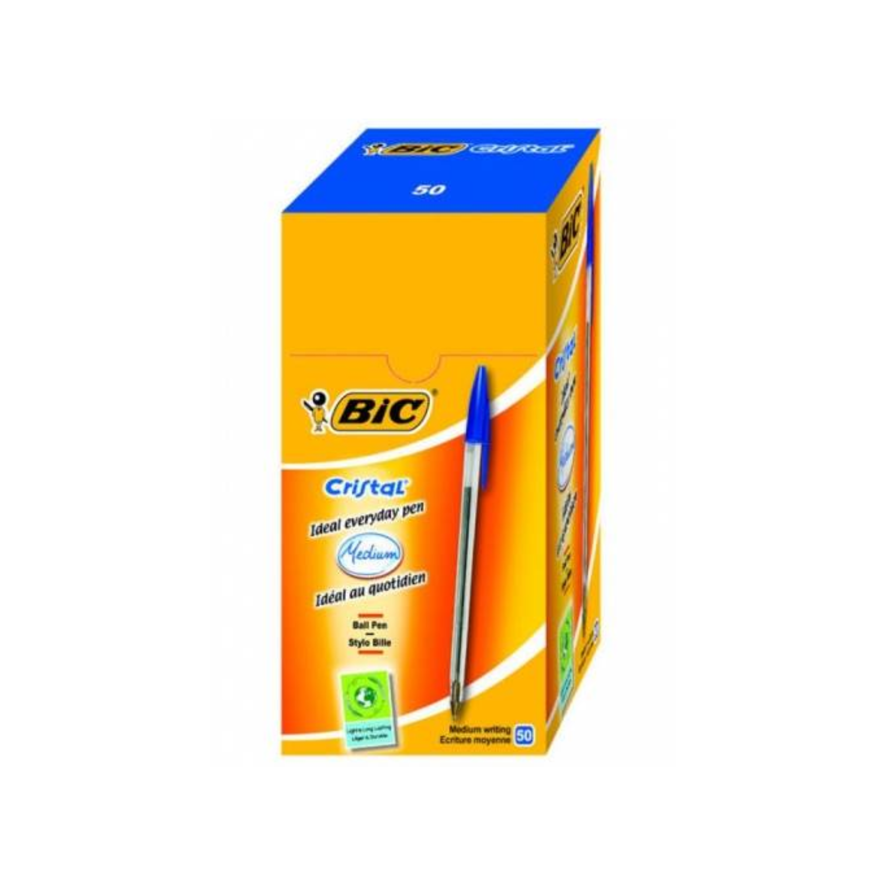 Bic ball pens box blue color - 50 pcs