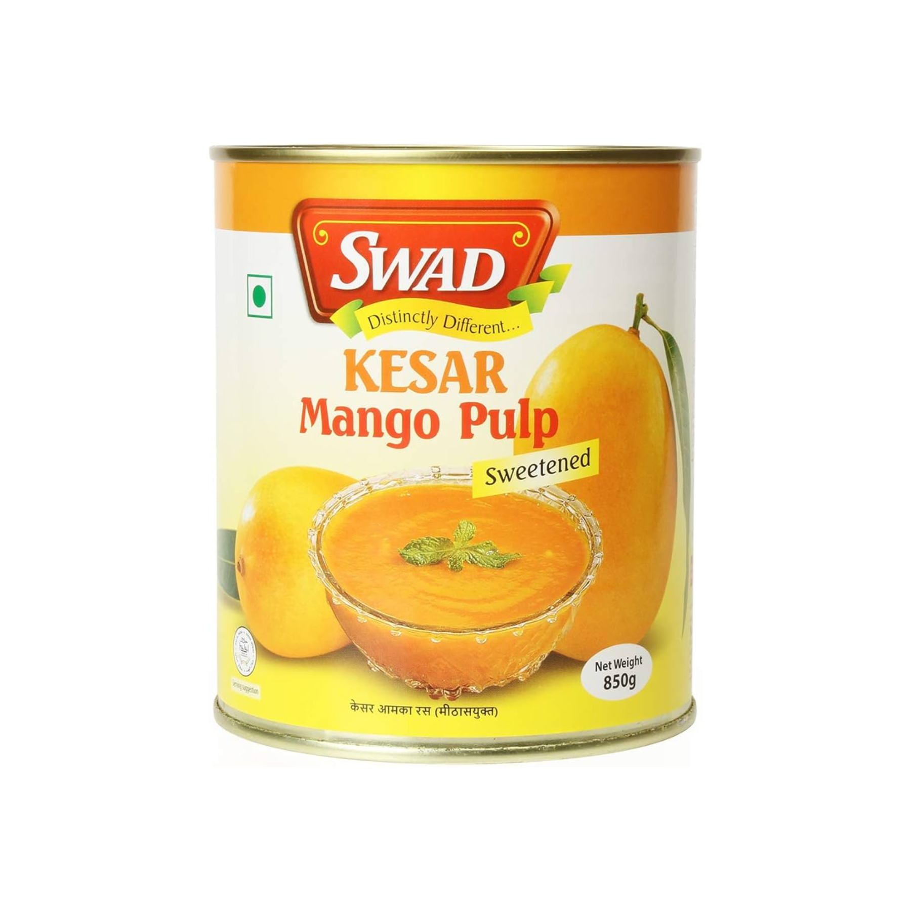 Swad Kesar Mango Pulp Sweetened, 850g