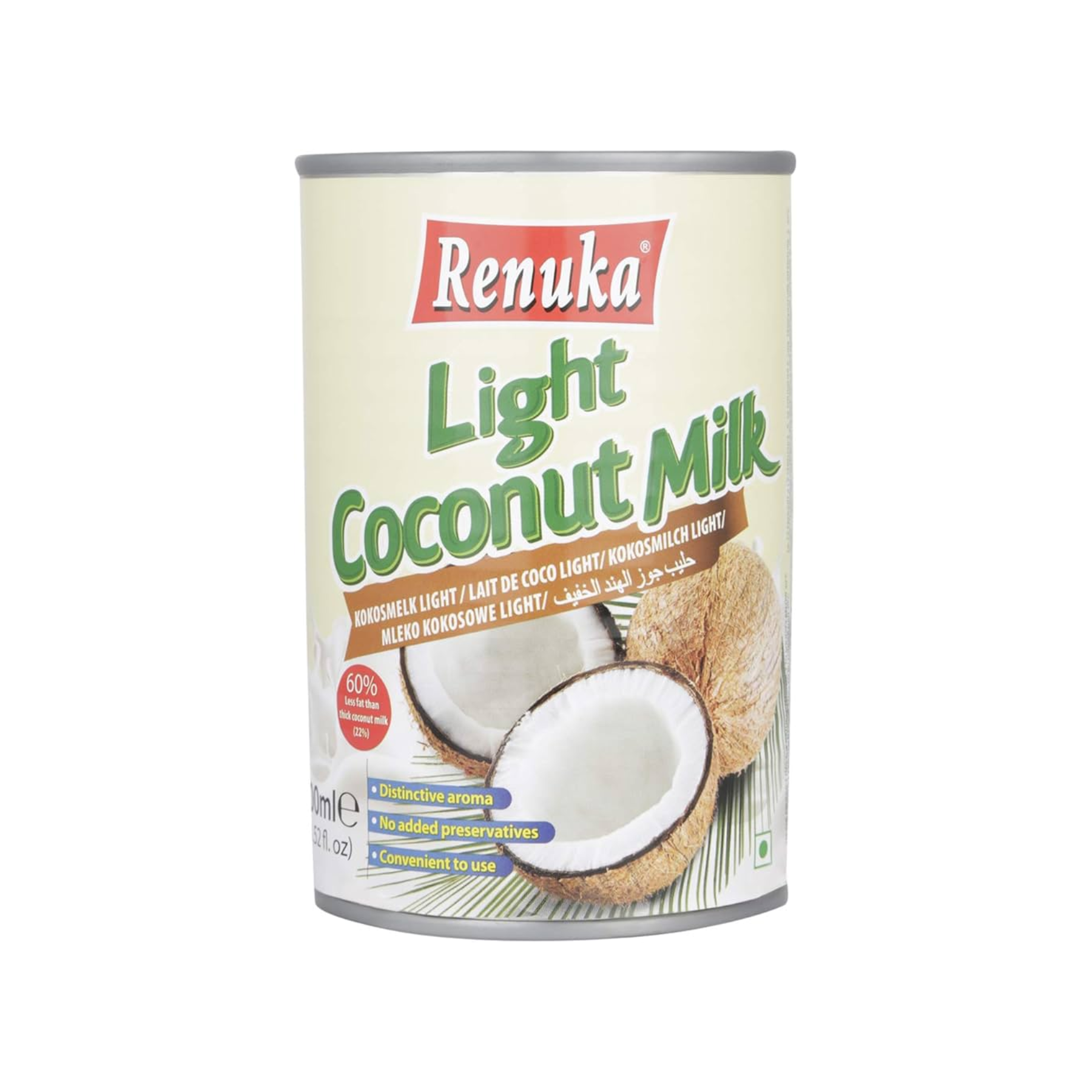 Renuka Coconut Milk, Kokosmelk, Lait de coco. 400ml