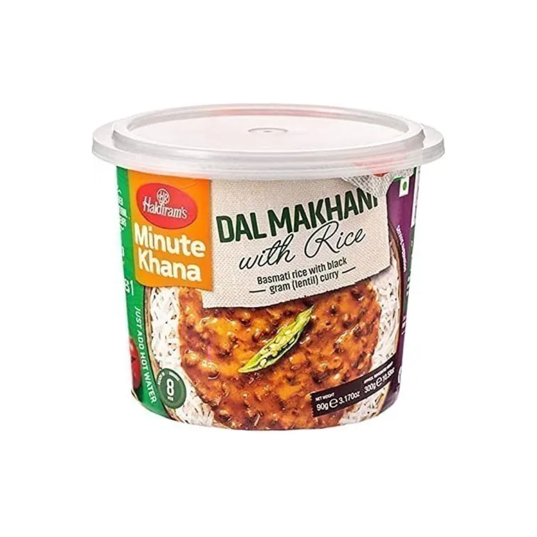 Haldram's Minute Khana Dalmakhani with rice, Basmati rice with black gram lenti