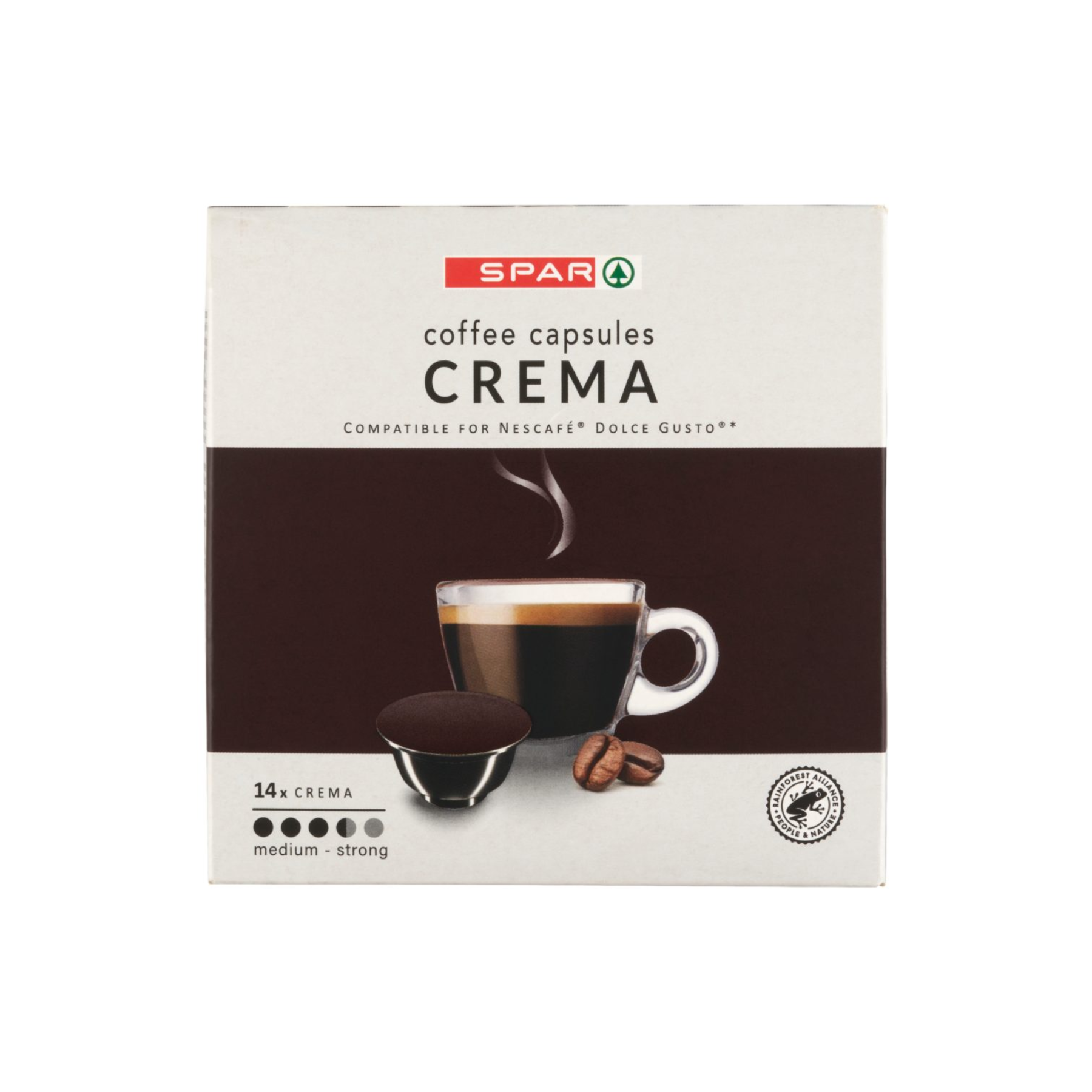 Spar coffee capsules crema